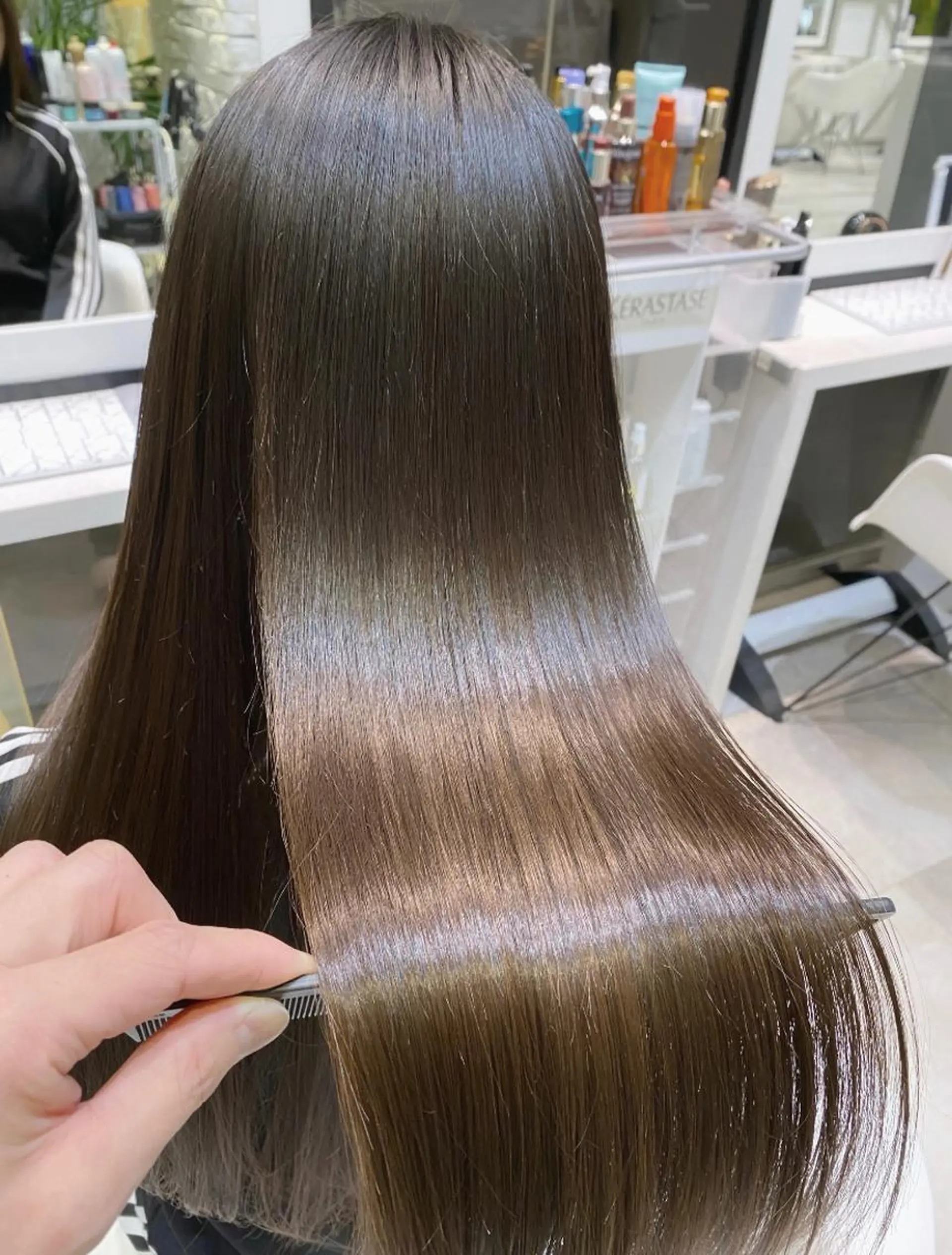 ロング カラー 髪質改善 トリートメント カット 縮毛矯正 トリートメント 内藤 裕真  k-twoのヘアスタイル