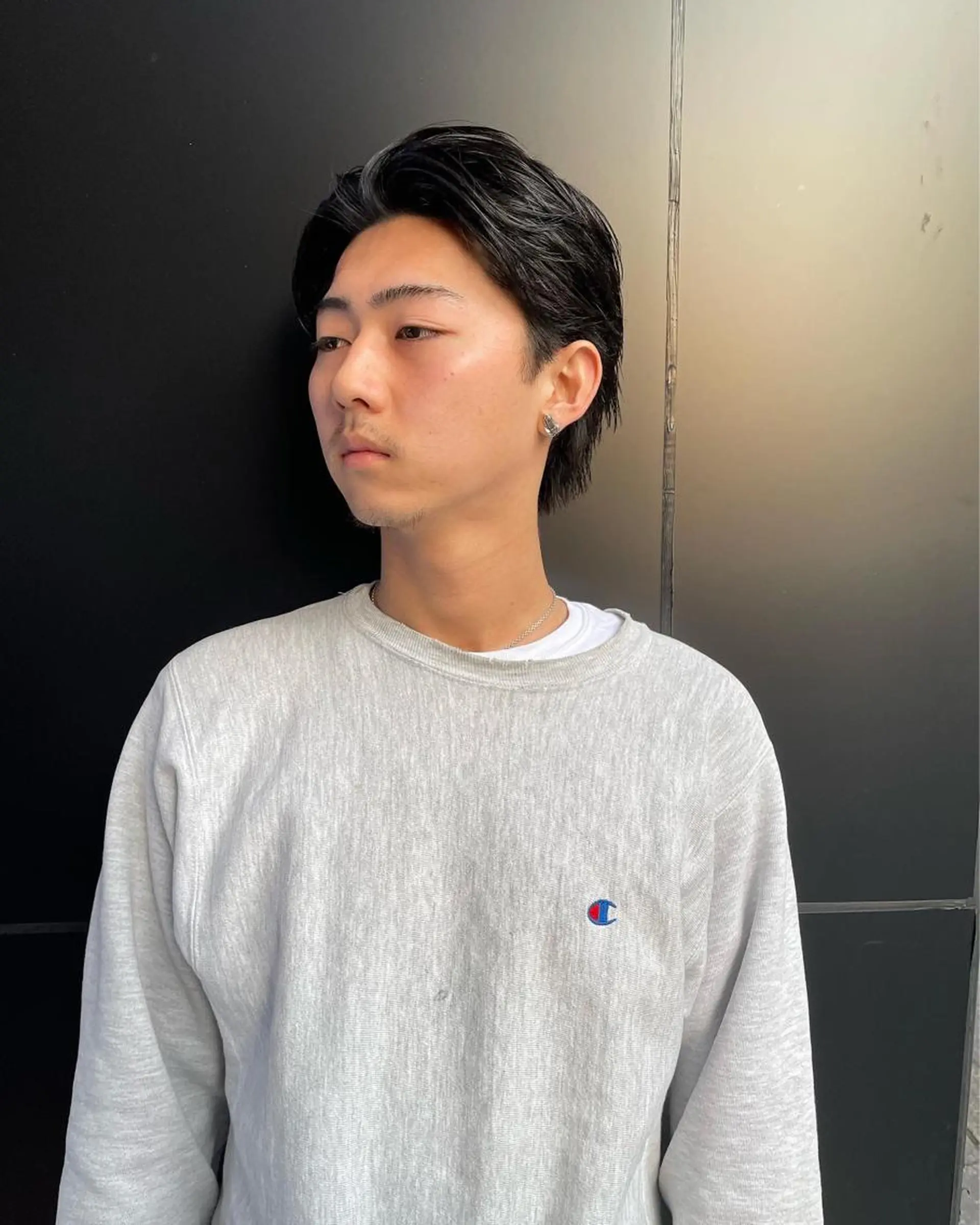 ショート メンズ センターパート フェードカット マッシュ メンズパーマ プードルパーマ カット スパイキーパーマ 柏NO1 藤本葉のヘアスタイル