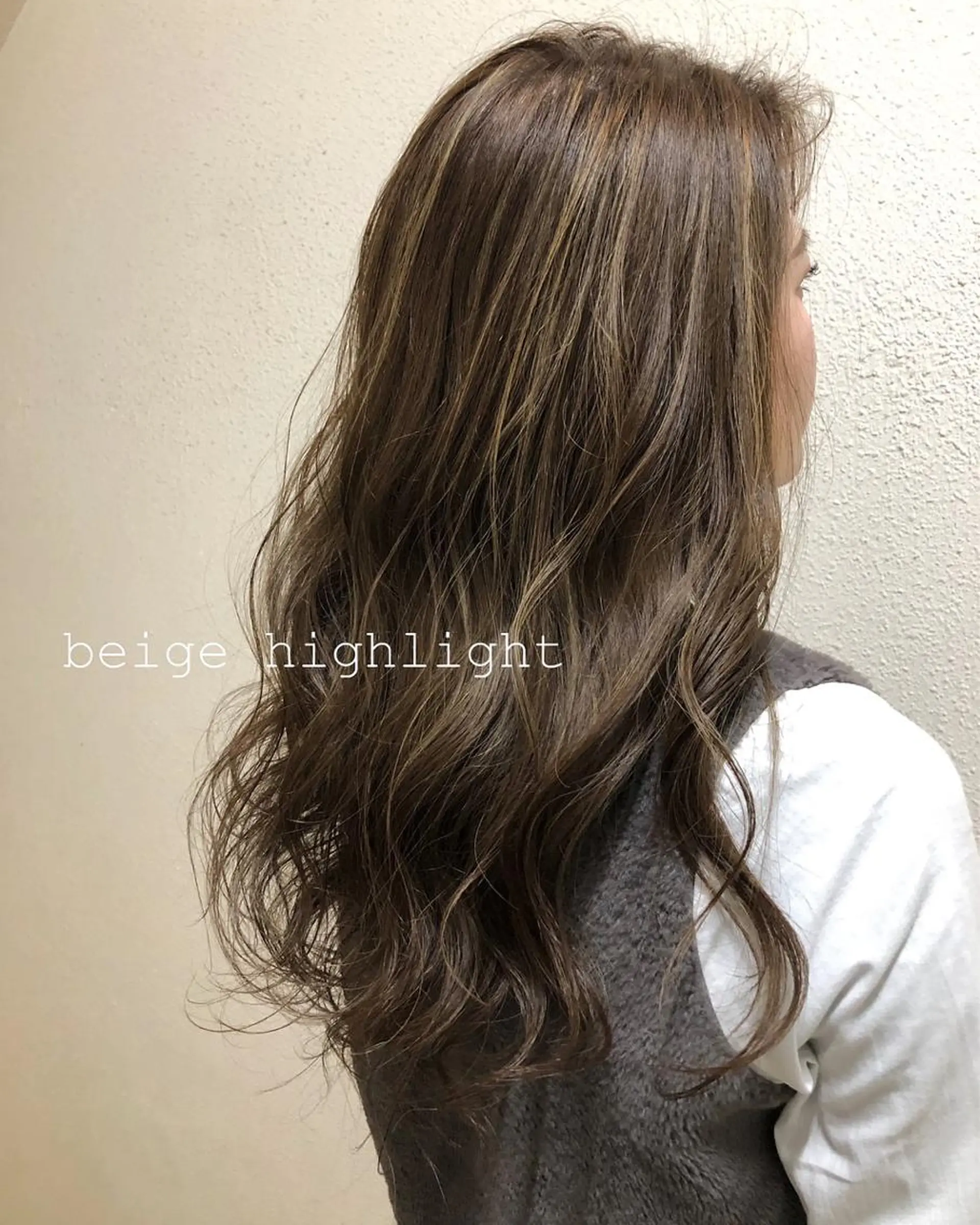 セミロング カラー ヘアカラー トリートメント ツキノキ ミナのヘアスタイル