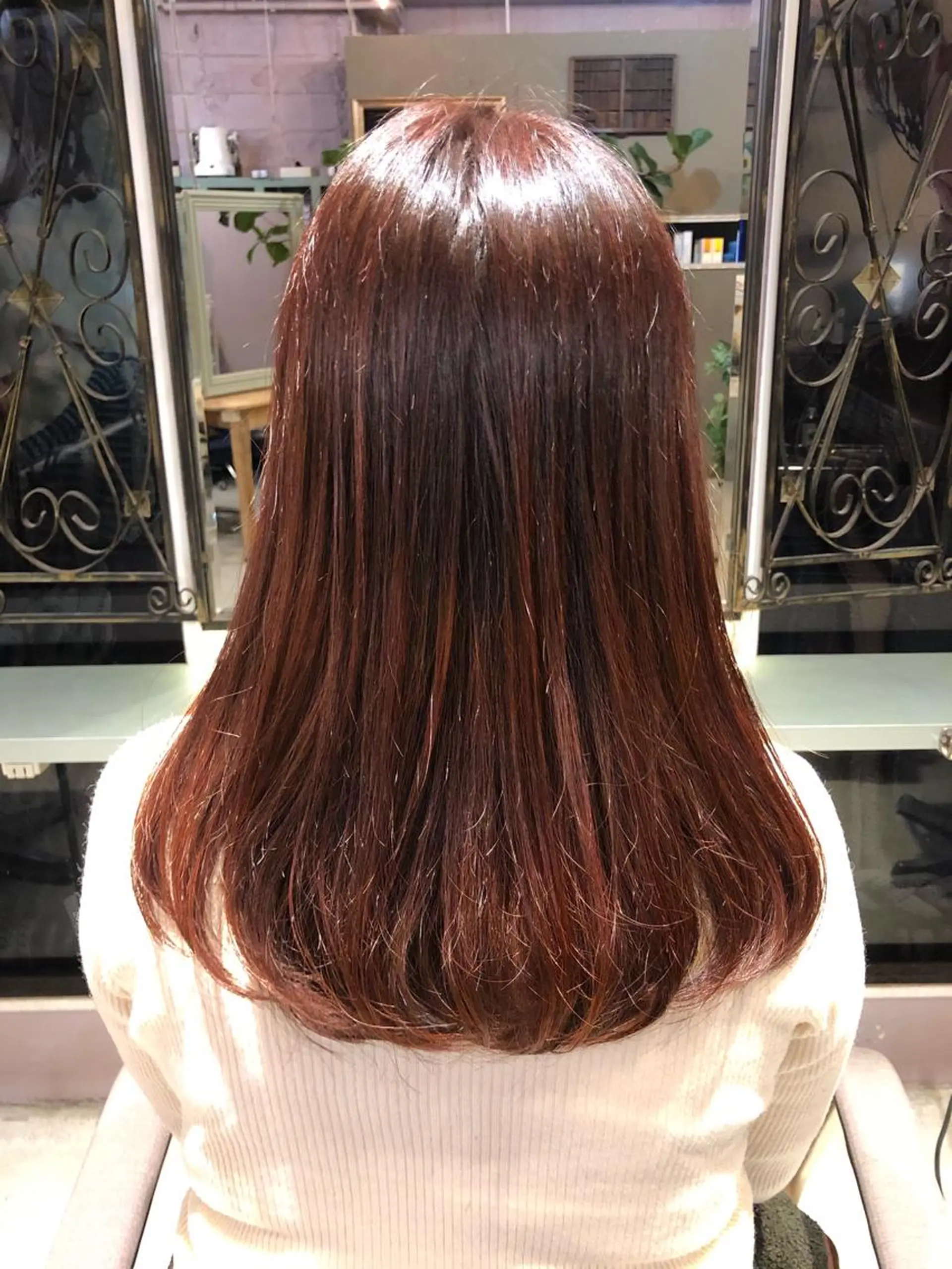 ロング カラー ブラウンカラー ピンクカラー ピンクブラウン レイヤー/髪質改善/ 美髪矯正/手塚凌のヘアスタイル