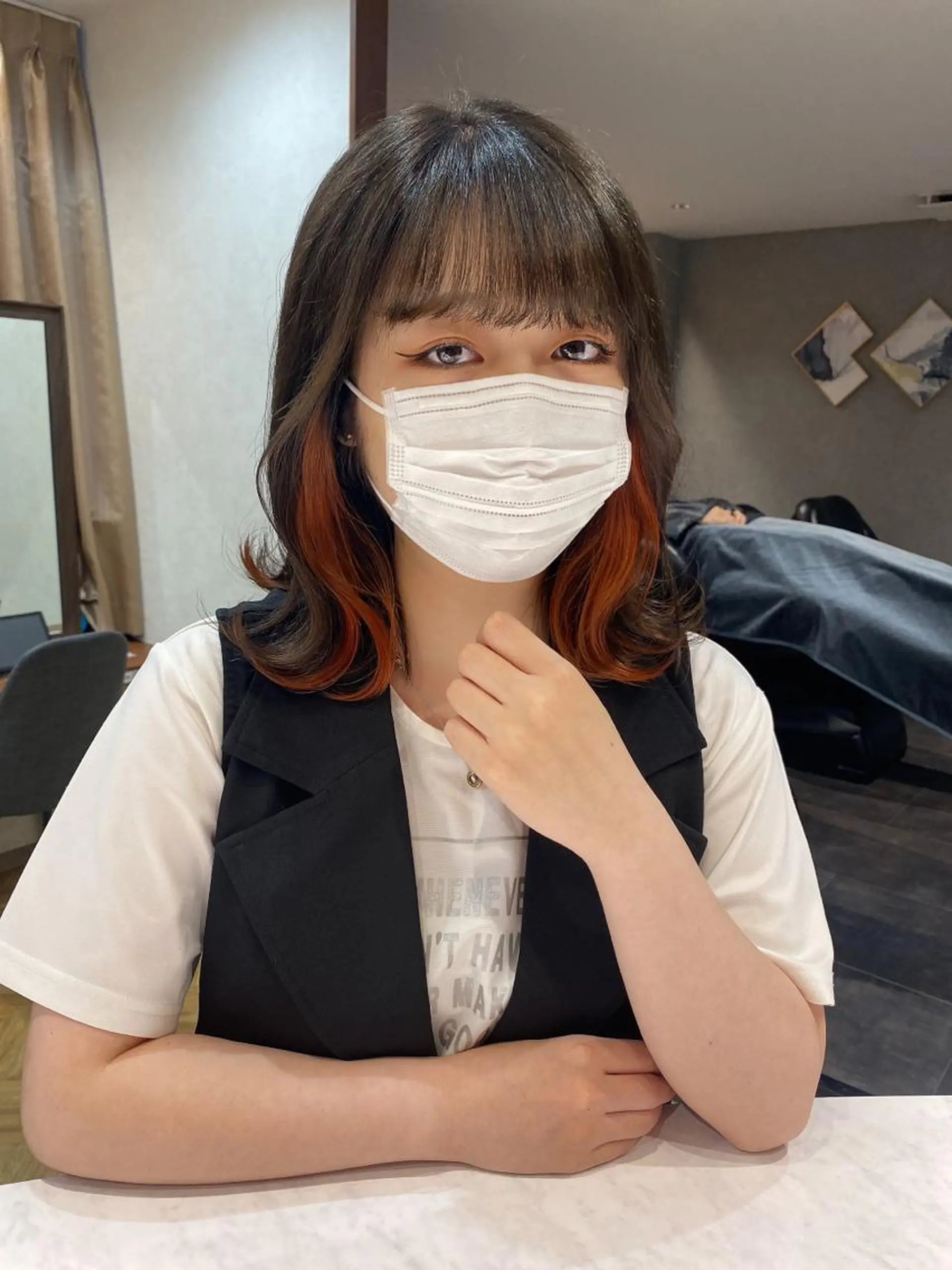 ミディアム 顔周り🇰🇷韓国 レイヤー/モエのヘアスタイル