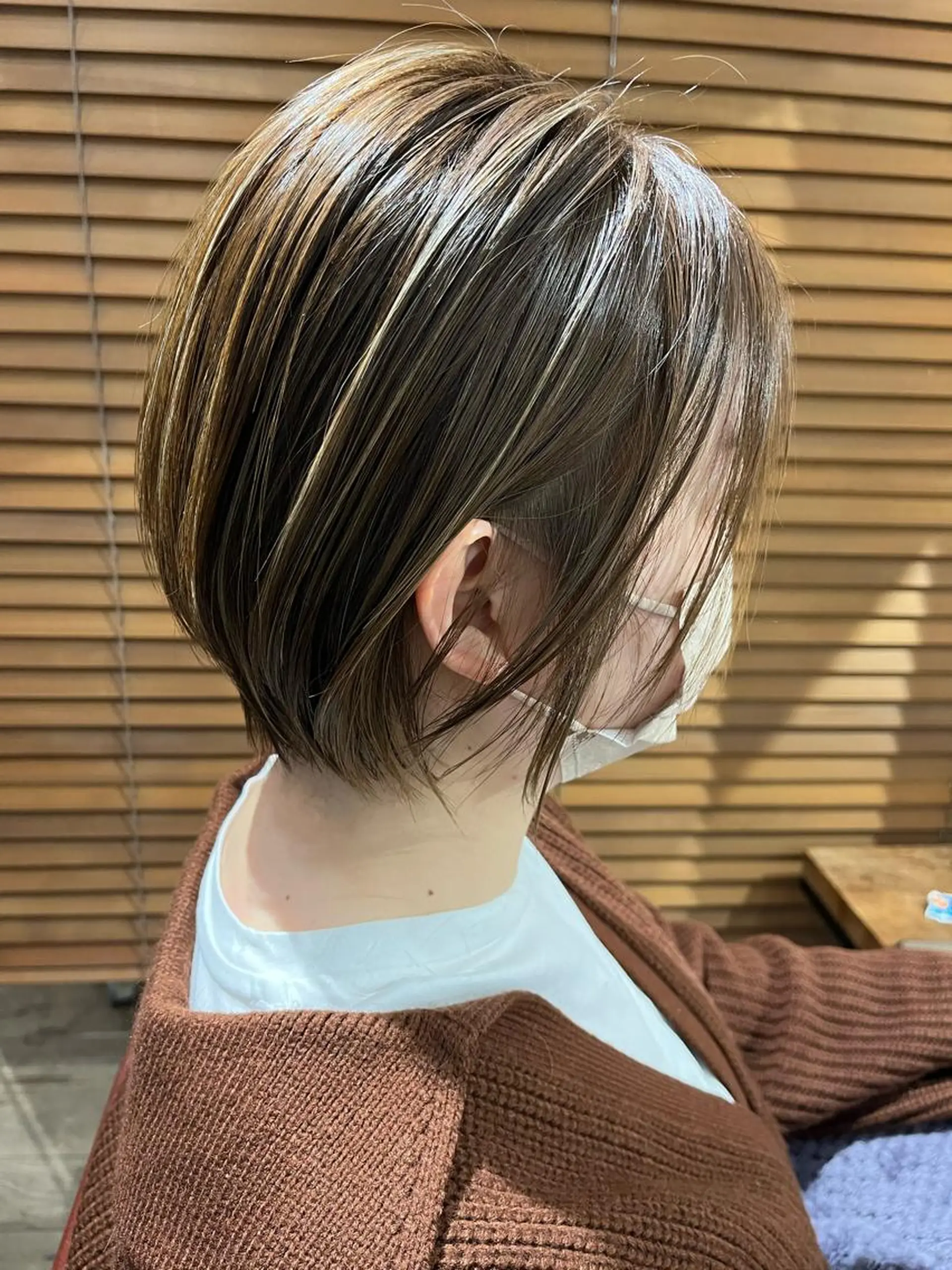 ショート カラー ショートボブ ベージュカラー ハイライトカラー ボブ ハイライト カット ヘアカラー 代表　土屋ヒロユキ ショートカットのヘアスタイル