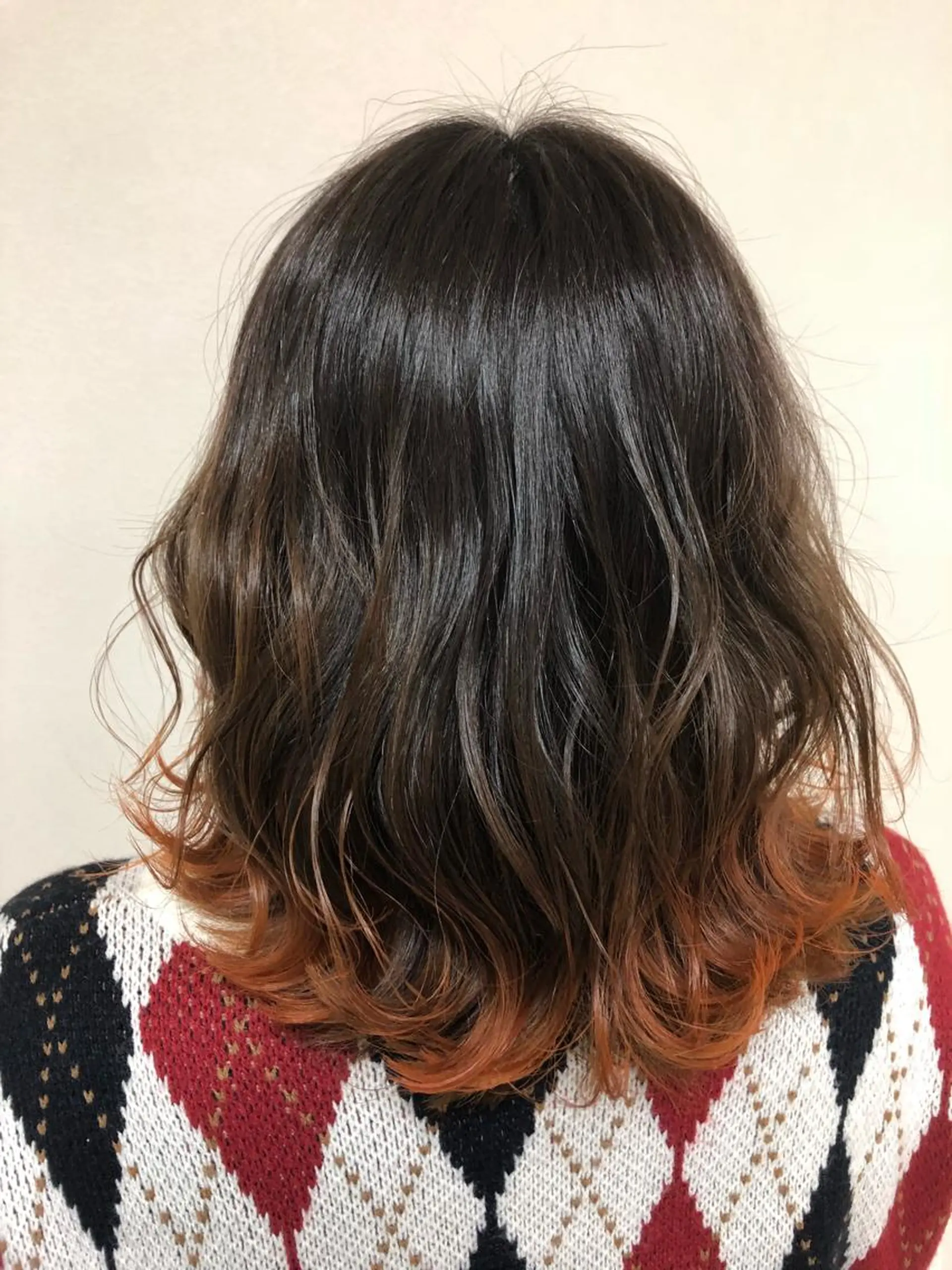 ミディアム カラー ヘアアレンジ ブリーチ オレンジ enurk店 🍋 M I K U  *のその他イメージ