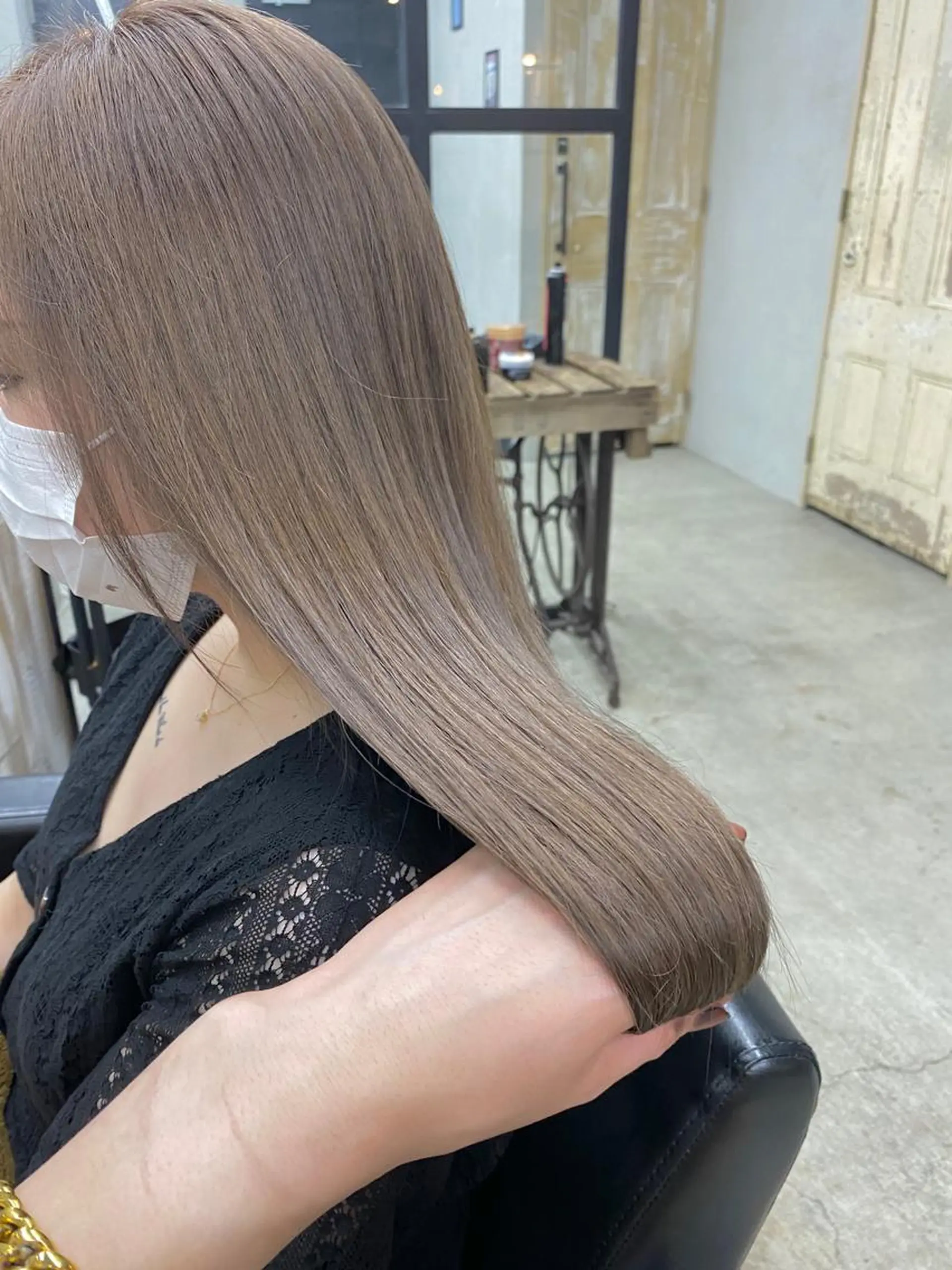 ロング カラー パーマ ヘアアレンジ メンズ キッズ ネイル マツエク・マツパ 🌸グレージュ/ ベージュ🌸yutaのヘアスタイル