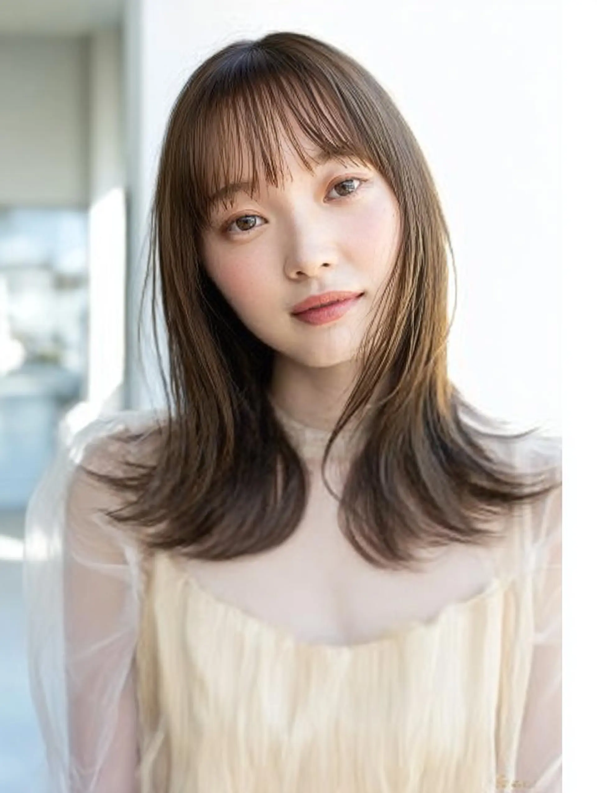 ミディアム ハッシュカット 髪質改善 レイヤーカット 縮毛矯正 トリートメント カット ヘアカラー トリートメント 生艶髪＆レイヤー🔔 渋谷お薦めNo.1✨のヘアスタイル