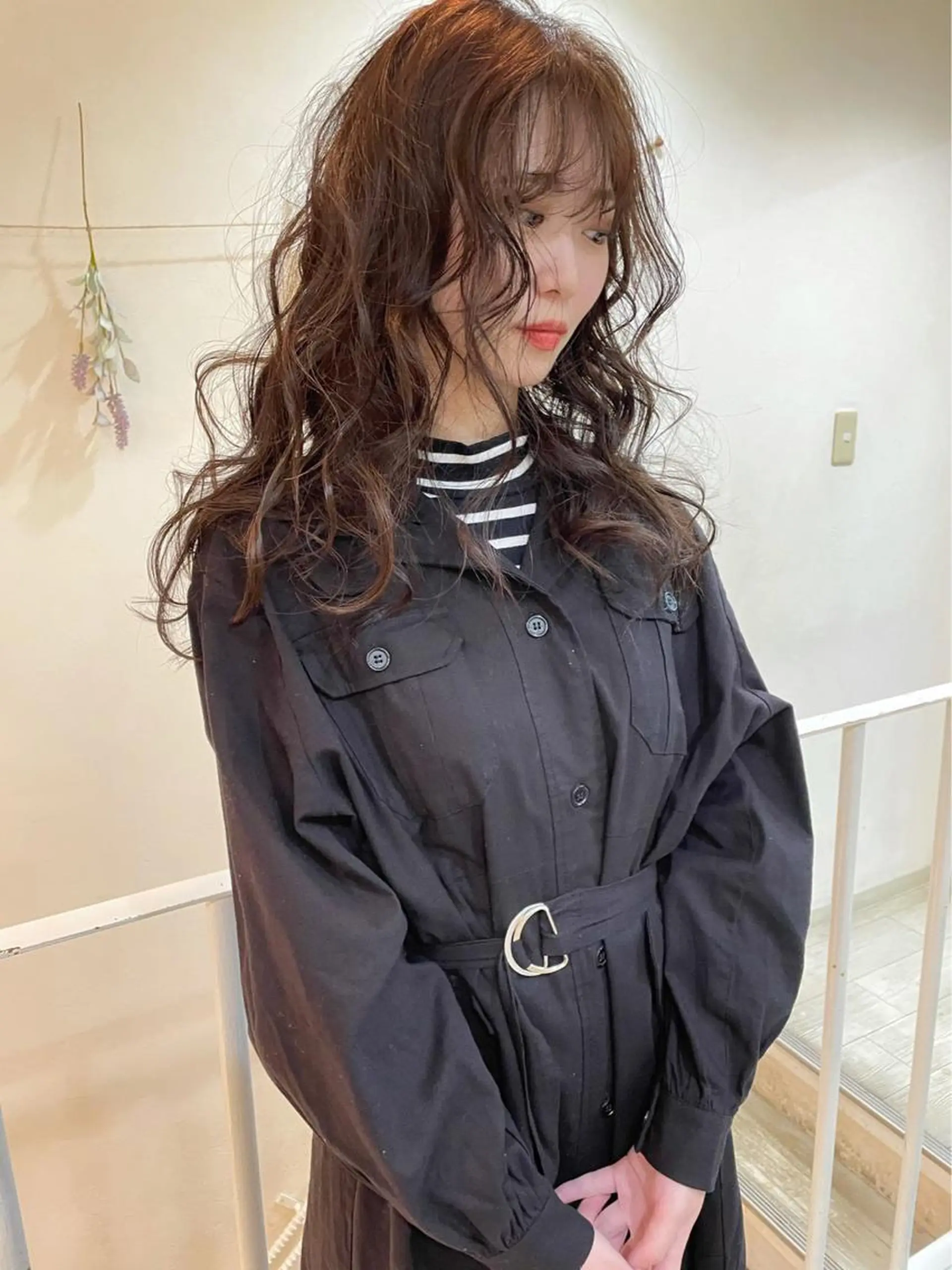 ロング カラー 前竹 那生のヘアスタイル