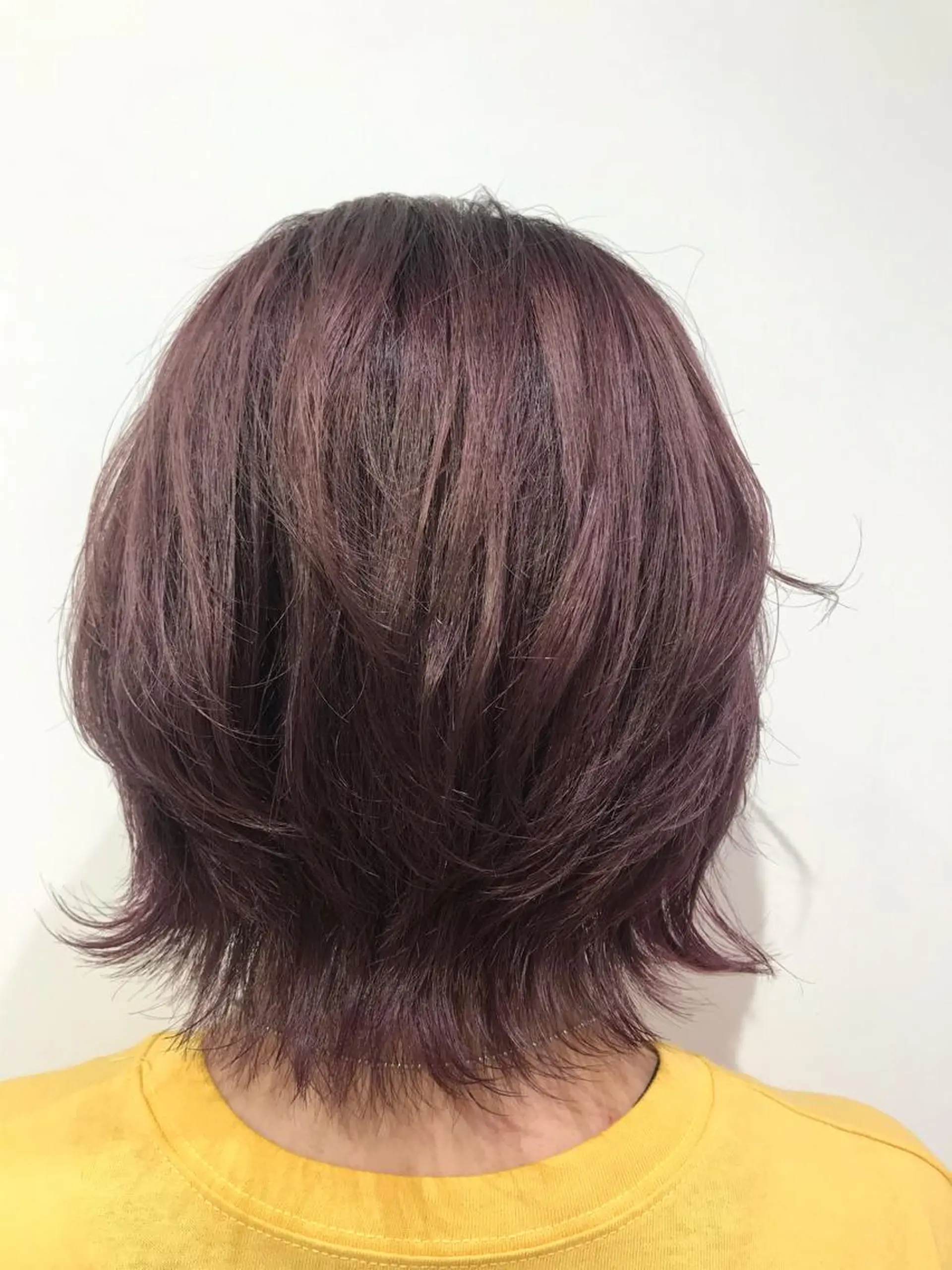 ミディアム カラー カシス イルミナカラー ラベンダーカラー 【暖色カラー特化】 中山由梨のヘアスタイル