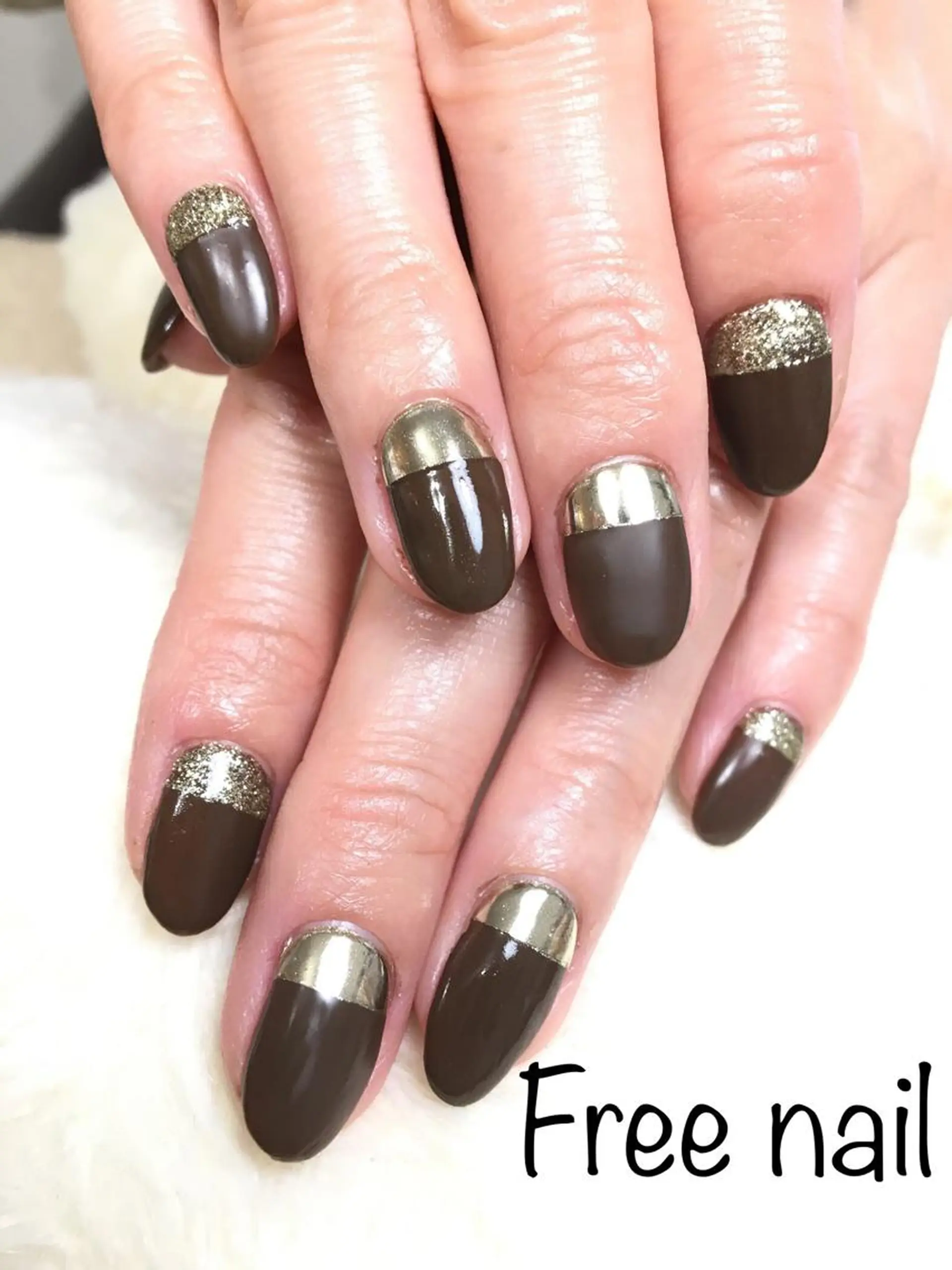 ネイル アートネイル ジェルネイル ミラーネイル Free nail くるる府中のネイルデザイン