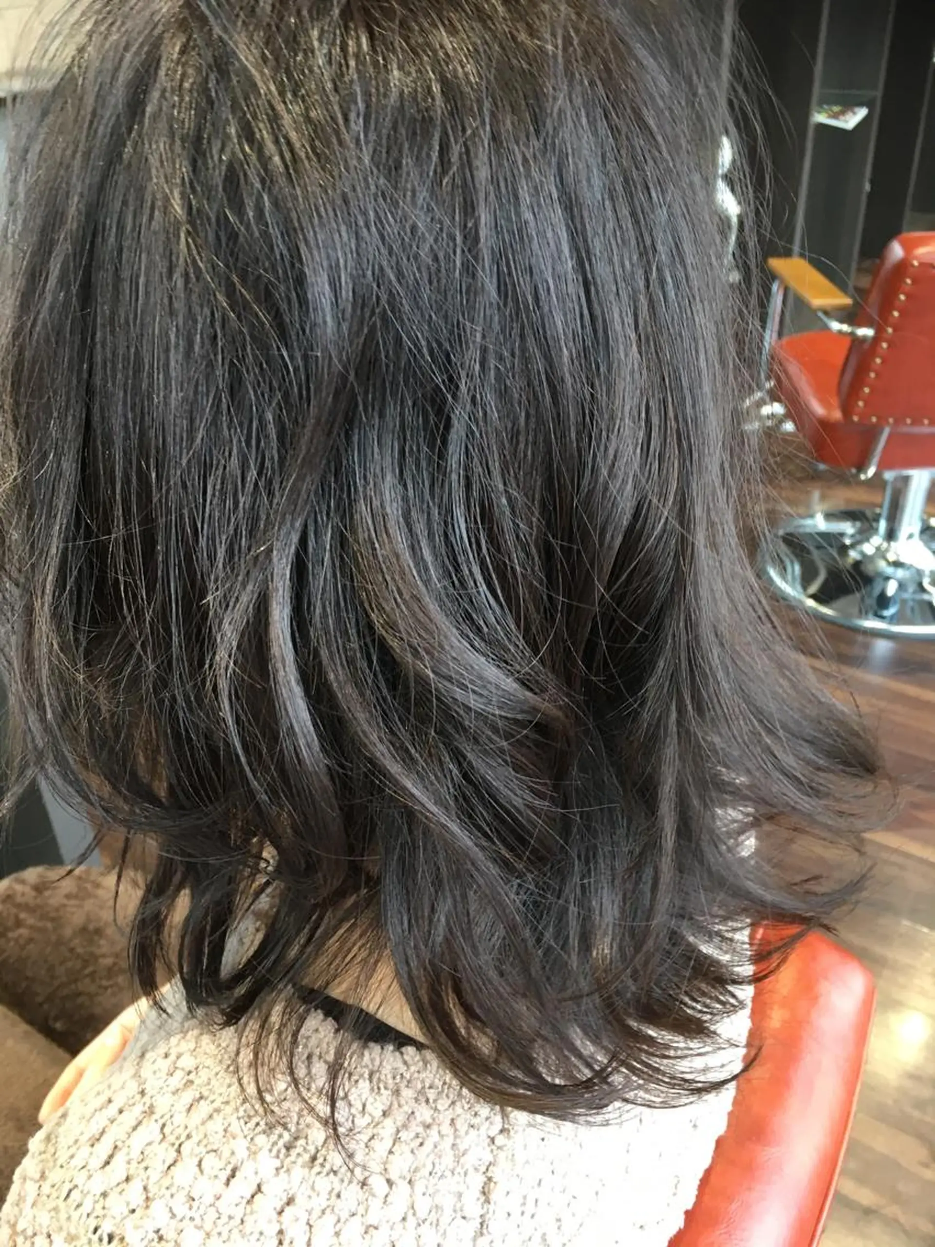 ミディアム カラー ラベンダーカラー ラベンダーグレー 川合 勇気のヘアスタイル