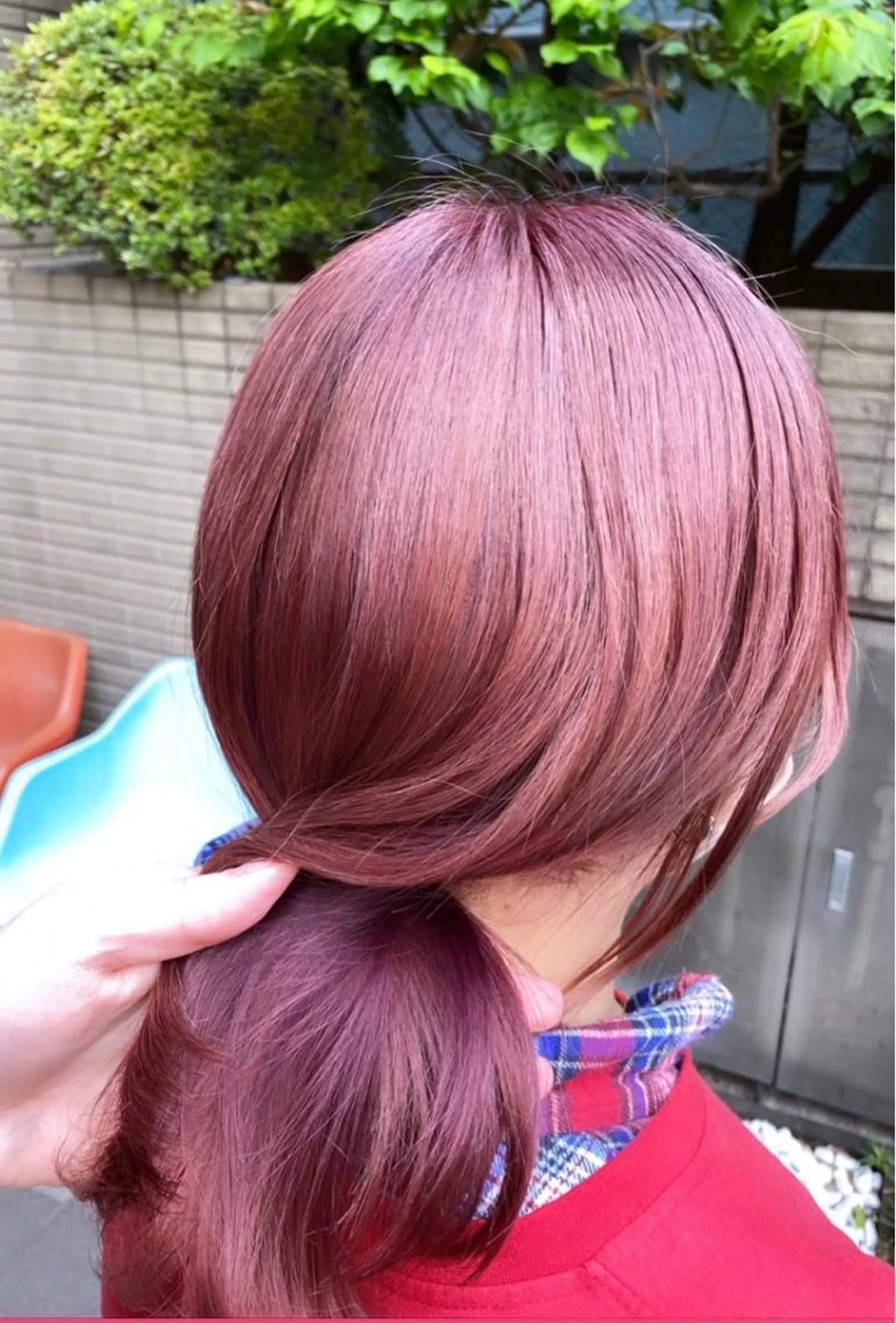 ミディアム カラー ブリーチ ケアブリーチ ピンクカラー ヘアカラー トリートメント 小山功陽 /メンズスタイルのヘアスタイル