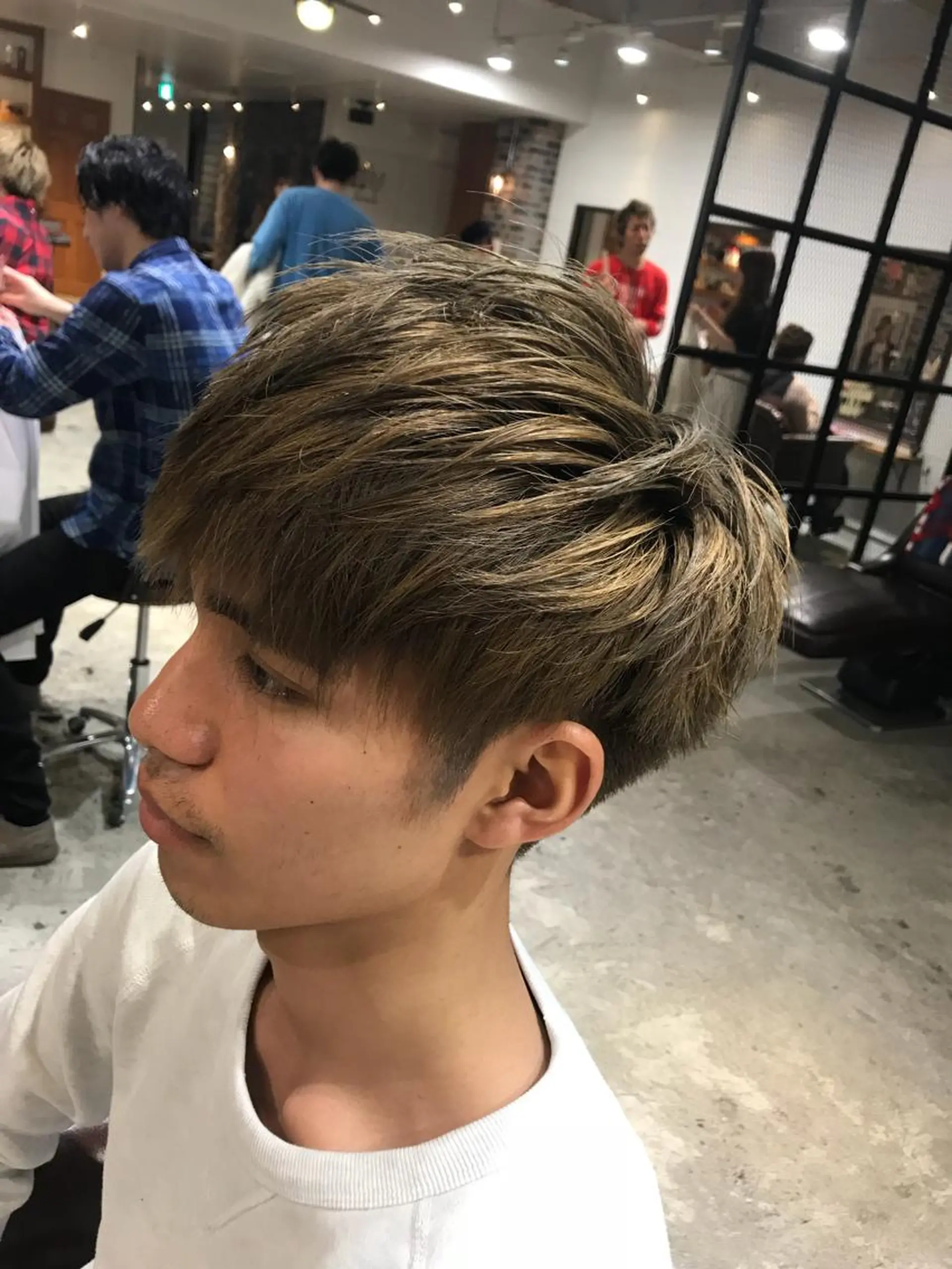 ショート カラー パーマ ヘアアレンジ メンズ ダブルカラー Forest. -髪質改善-のヘアスタイル