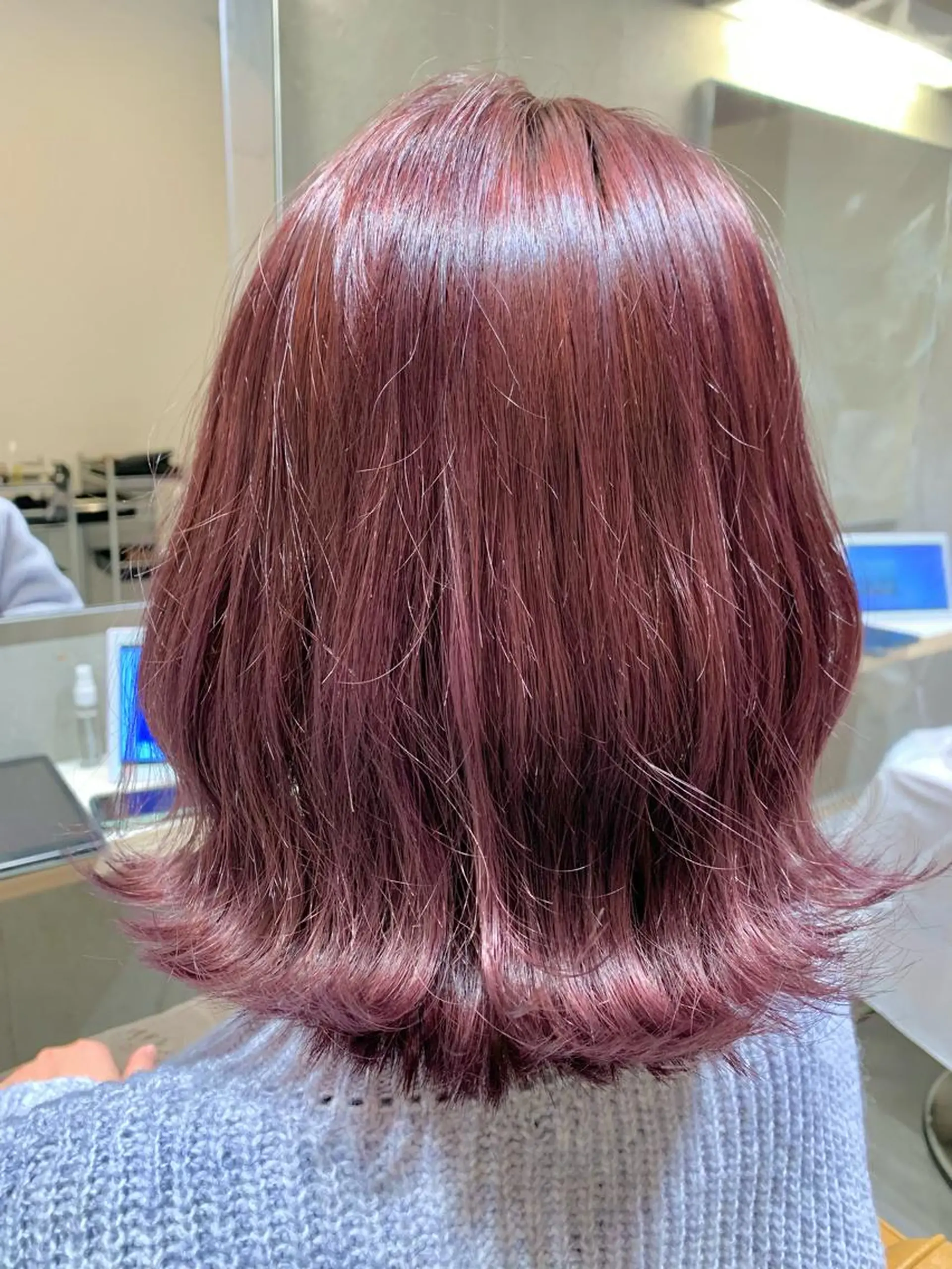 ミディアム カラー カット ヘアカラー 縮毛矯正×艶カラー /中村勇太のヘアスタイル