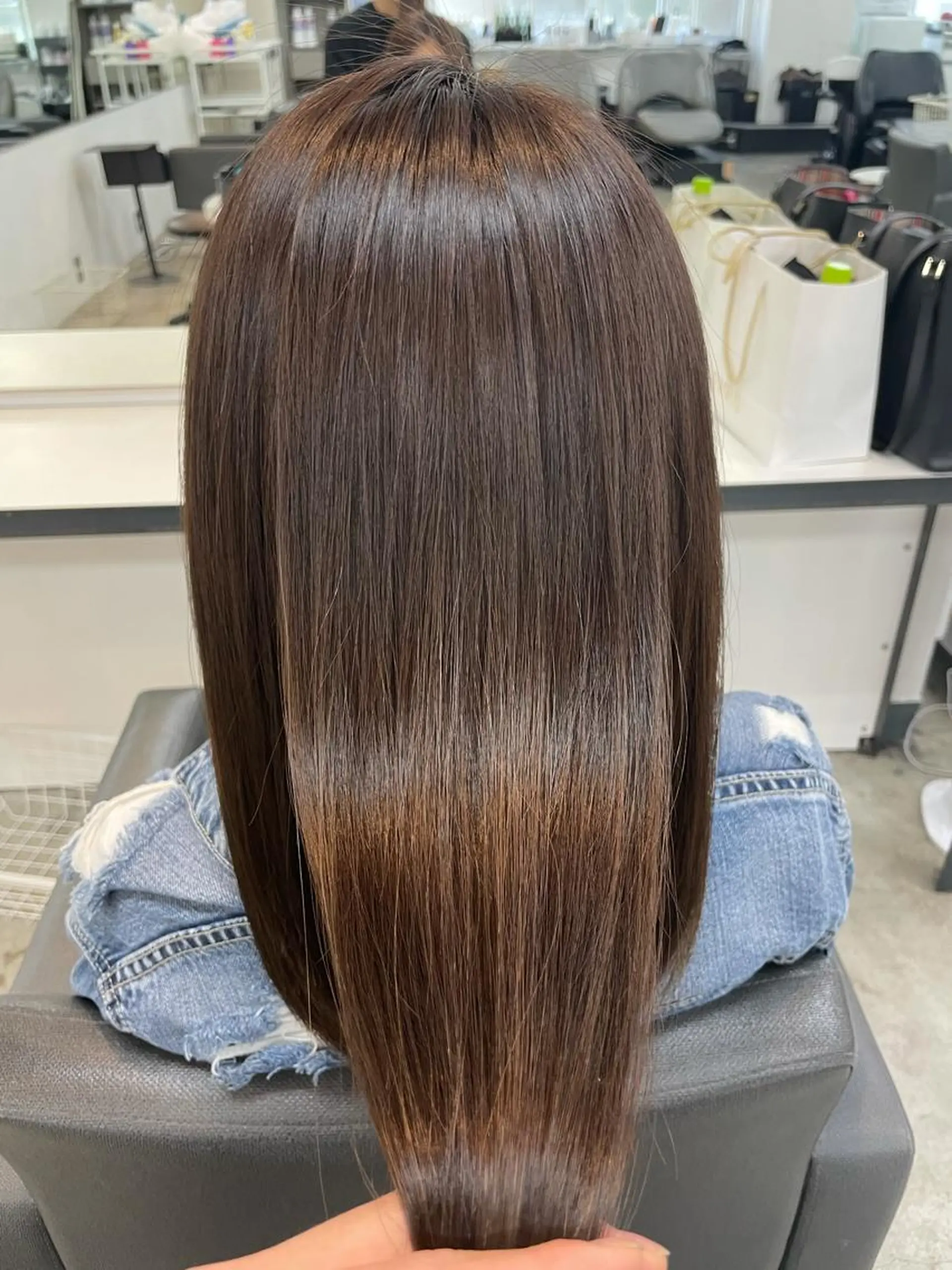 セミロング 縮毛矯正 縮毛矯正 🥀似合わせ🥀 柔らかカラー・タイトのヘアスタイル
