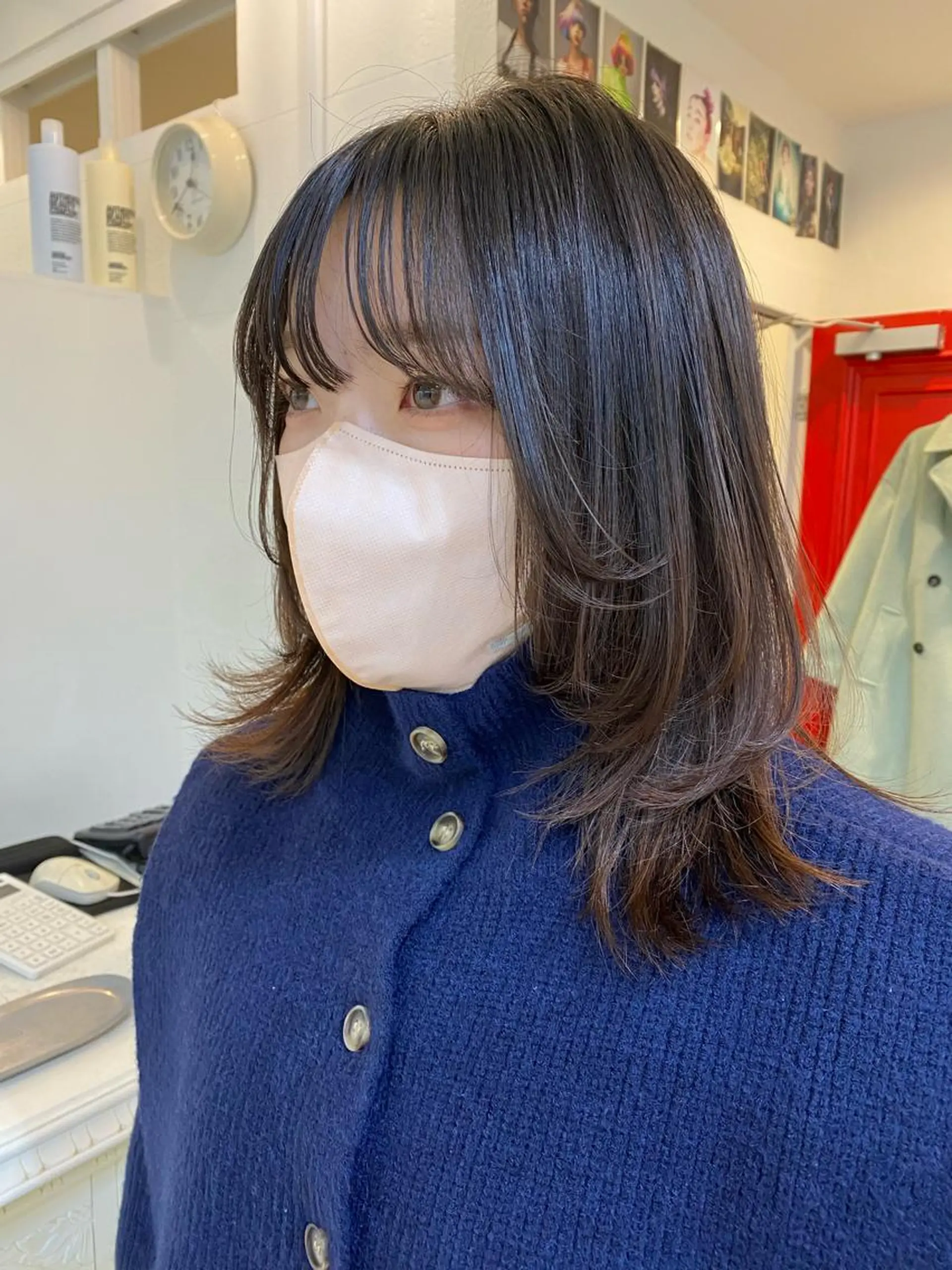 ミディアム カラー ヘアアレンジ マツエク・マツパ アイブロウ 韓国風マツエク 韓国風ヘア レイヤーカット 透明感カラー🫧ヘア セット🫧松本菜月の眉毛・アイブロウイメージ