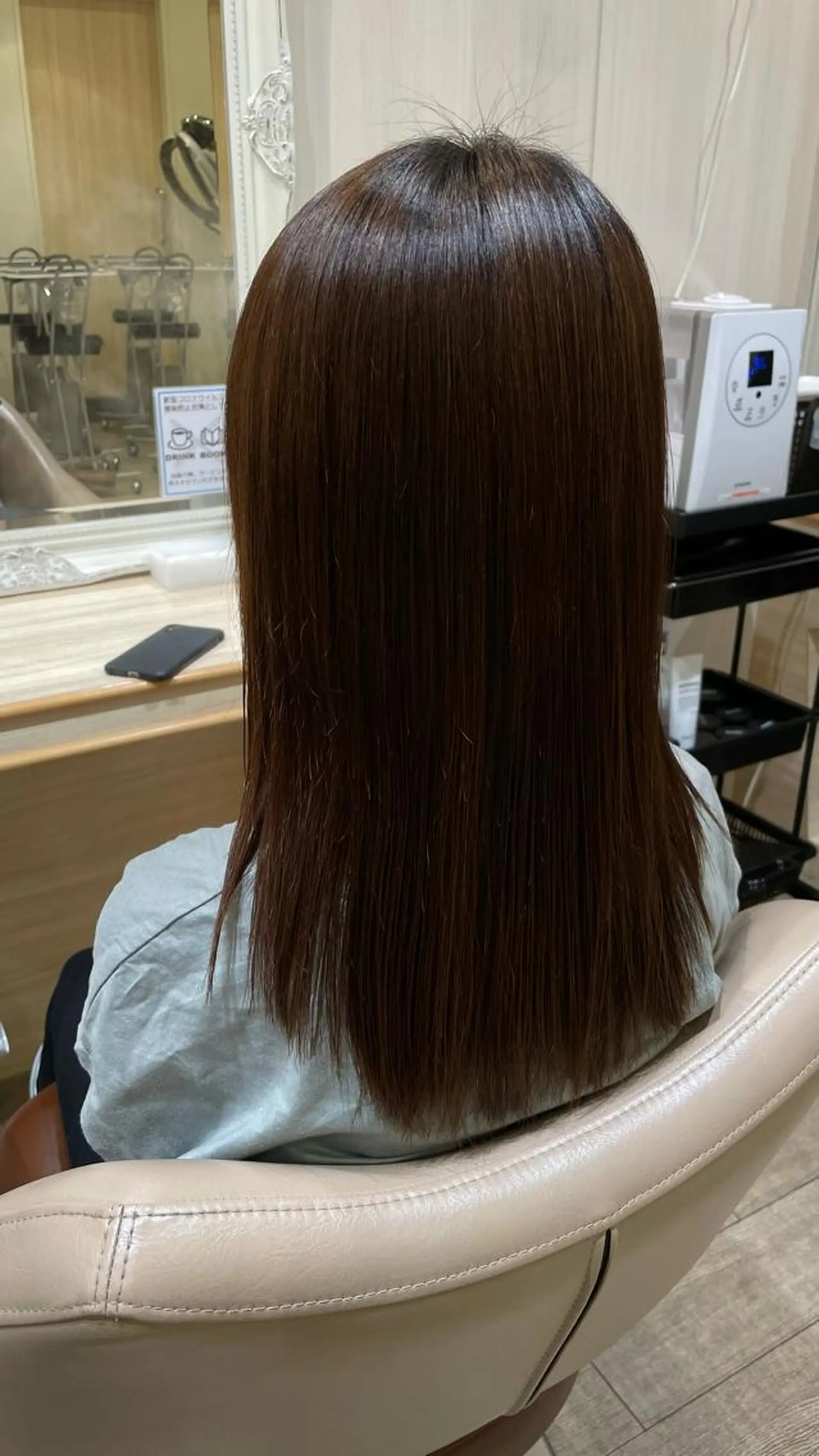 ロング 縮毛矯正 トリートメント 店長     押野 勇也のヘアスタイル