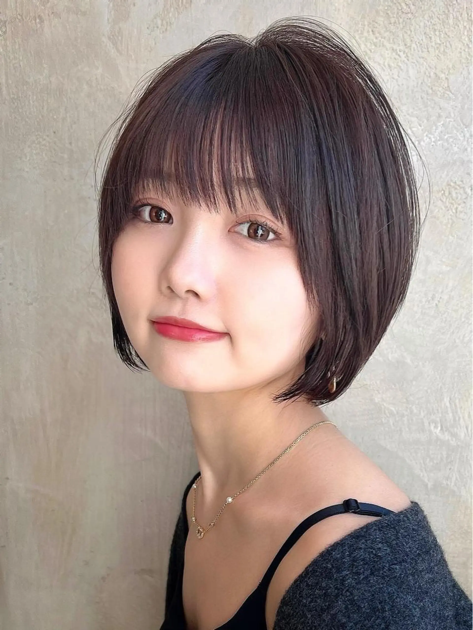 ショート ショートボブ 丸みショート ボブ ショートヘア 新宿　ショート・ボブ カットモデル募集のヘアスタイル