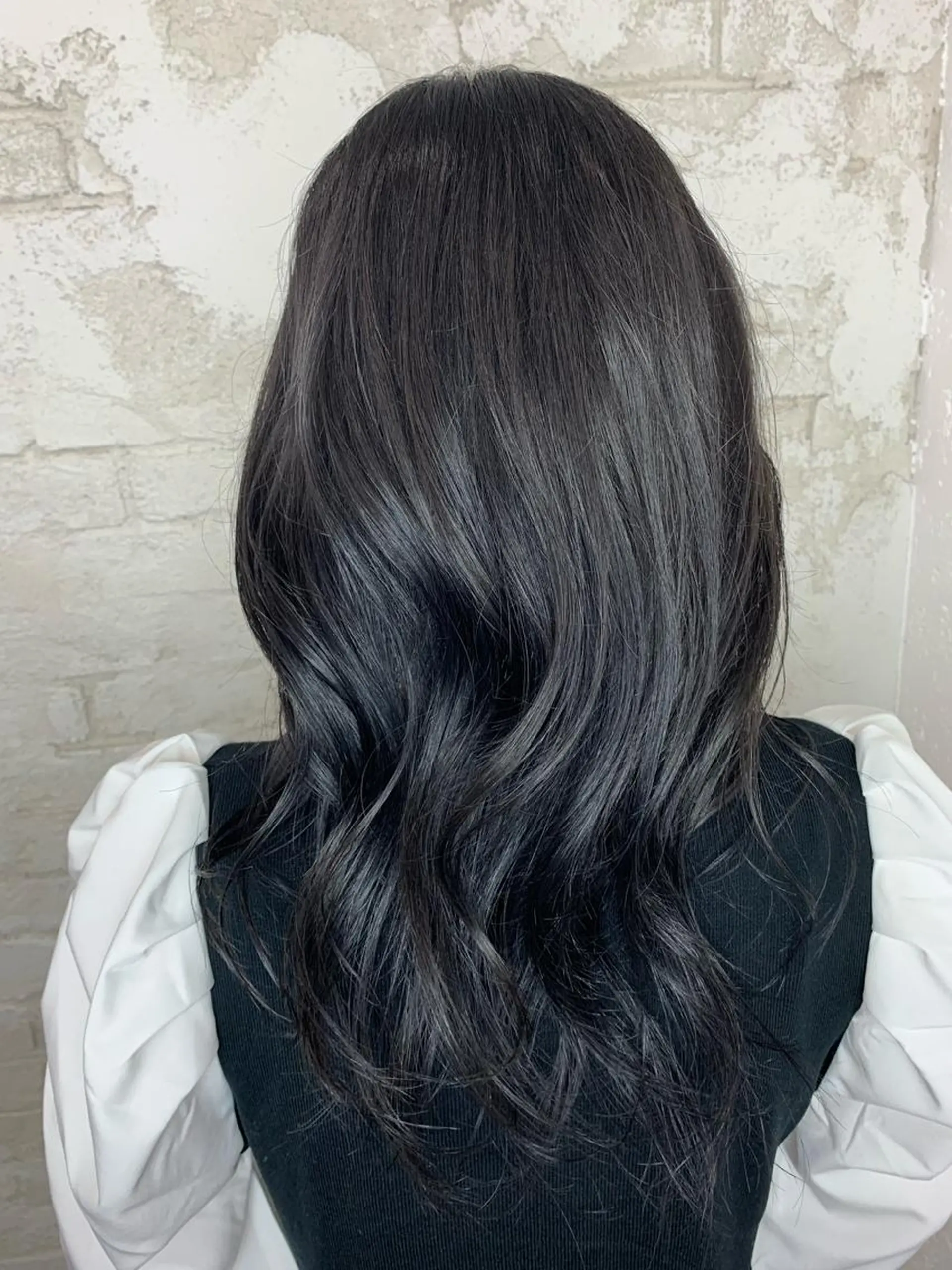 ロング カラー 黒髪 ブルーカラー ブルーブラック カット ヘアカラー トリートメント 🔥ダブルカラー特化 🔥相原彰太のヘアスタイル