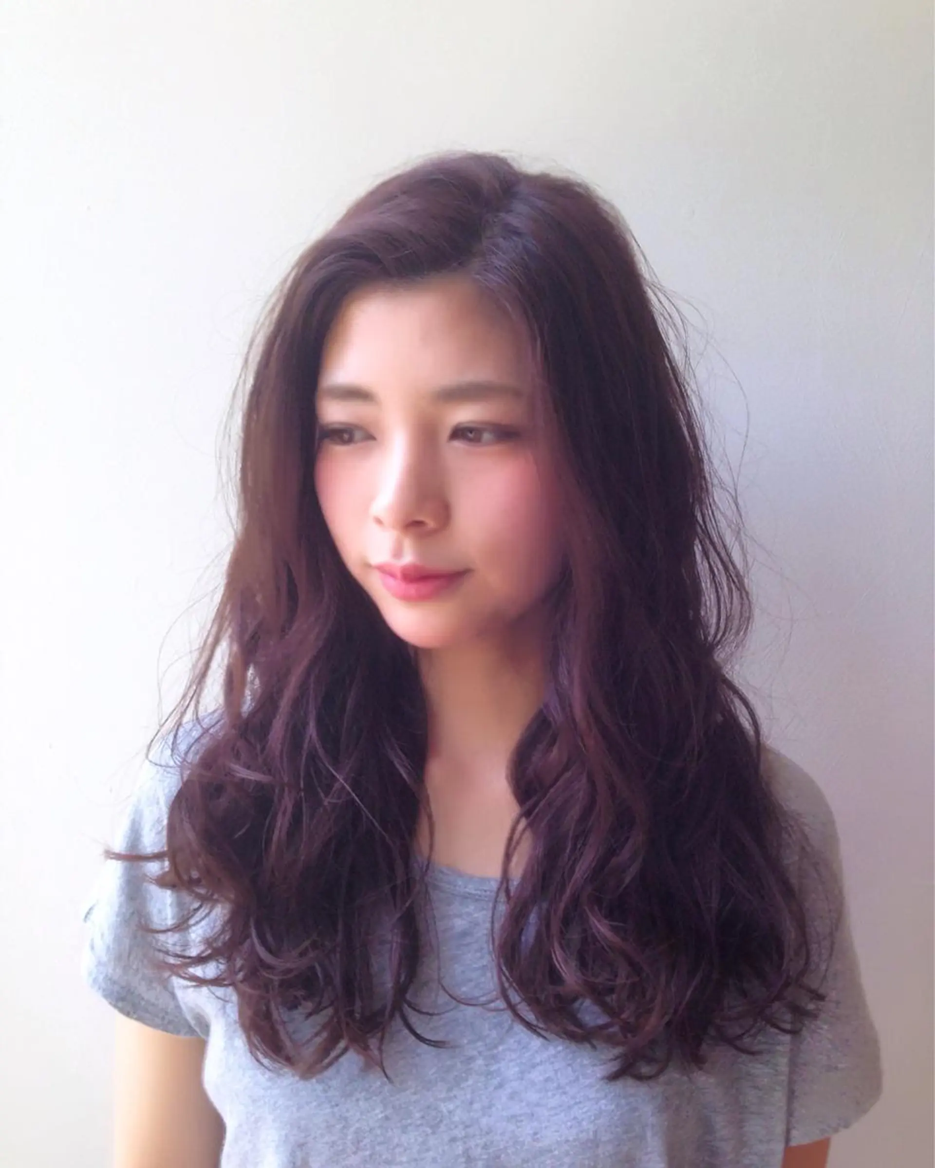 ミディアム セミロング ロング カラー ピンクカラー 酒井 透のヘアスタイル
