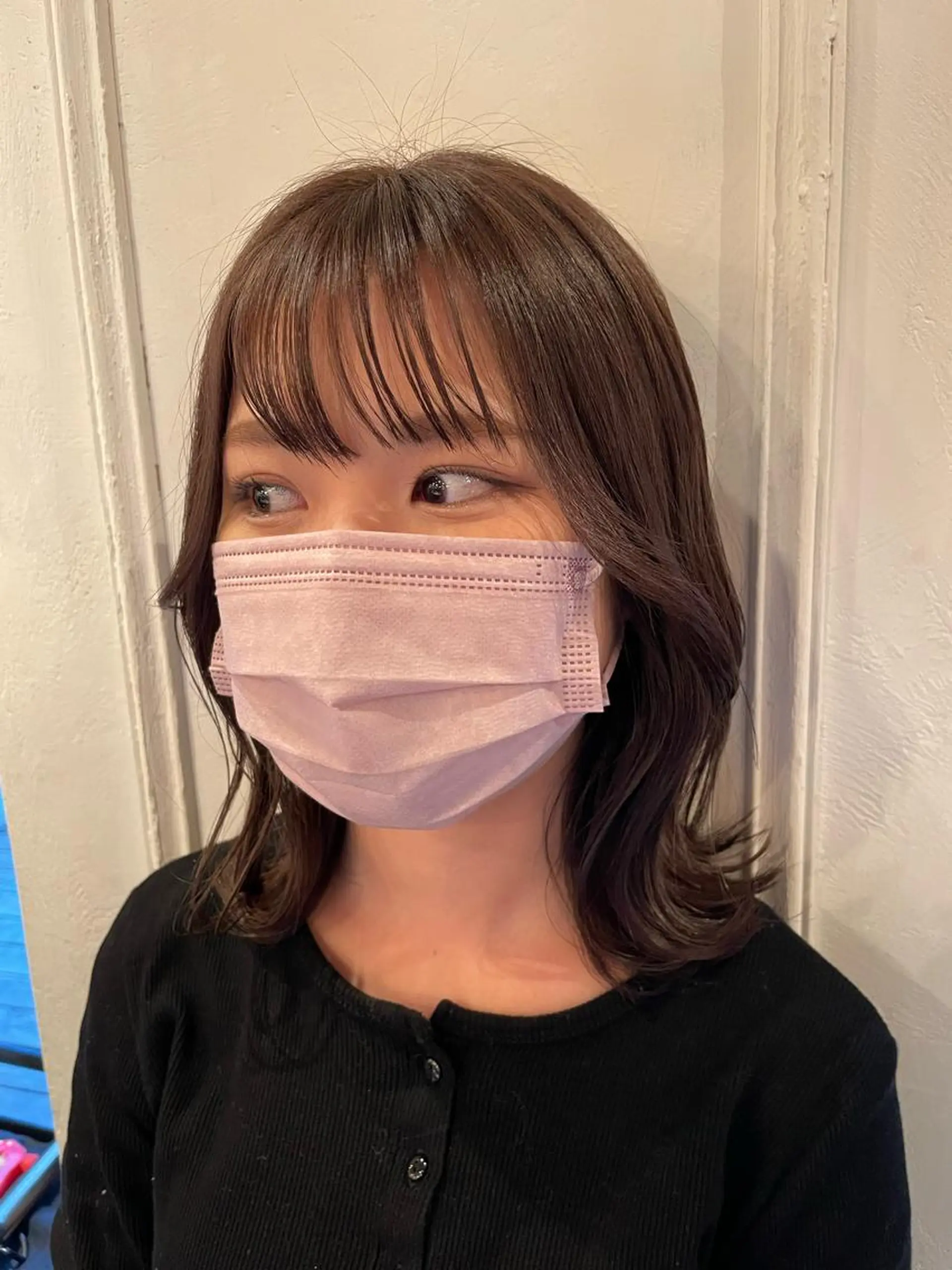 ミディアム カラー くびれヘア 韓国風ヘア カット トリートメント 韓国風カット/ 髪質改善 黒崎のヘアスタイル