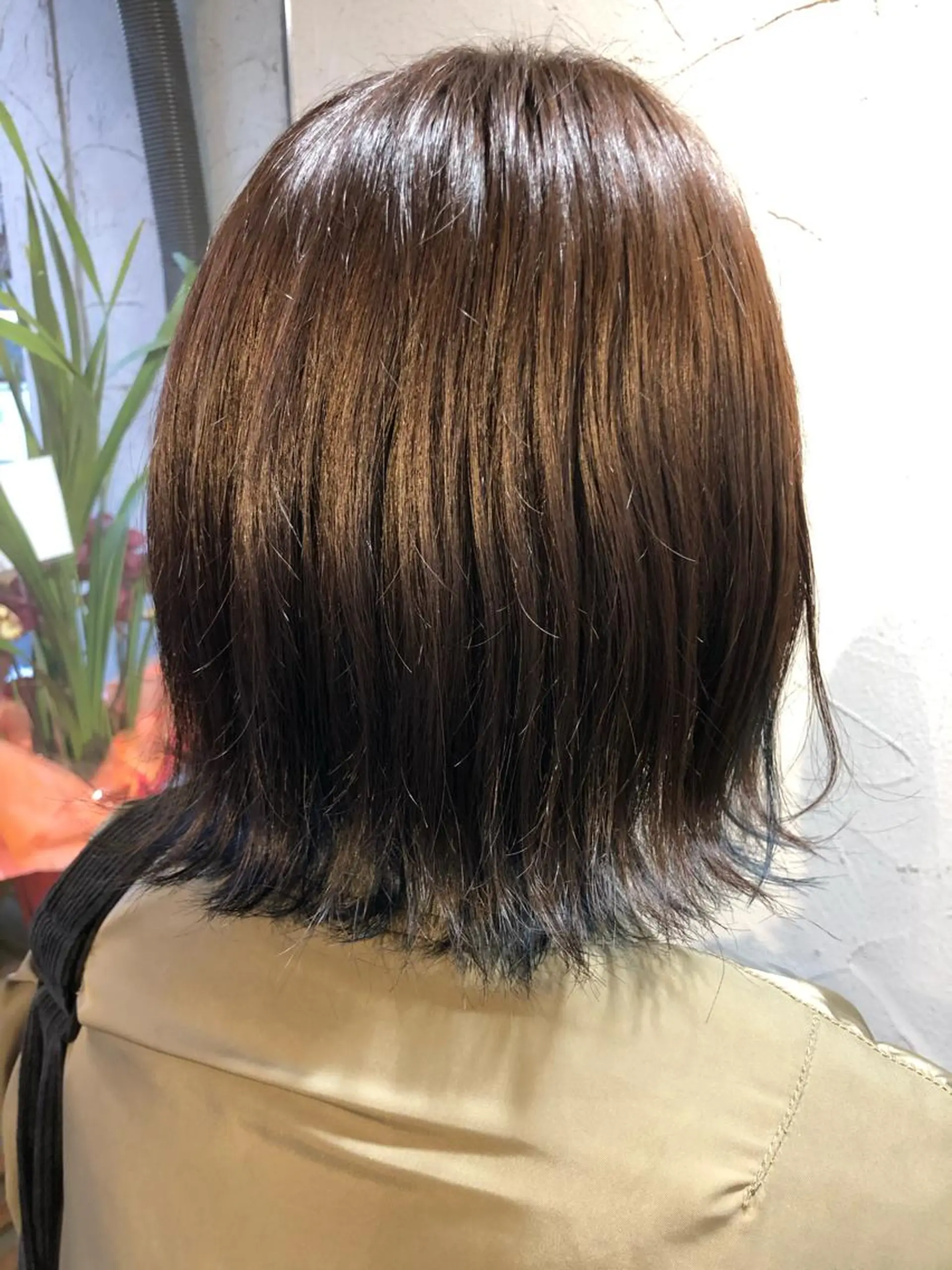 ミディアム カット ヘアカラー 國次 夕貴のヘアスタイル