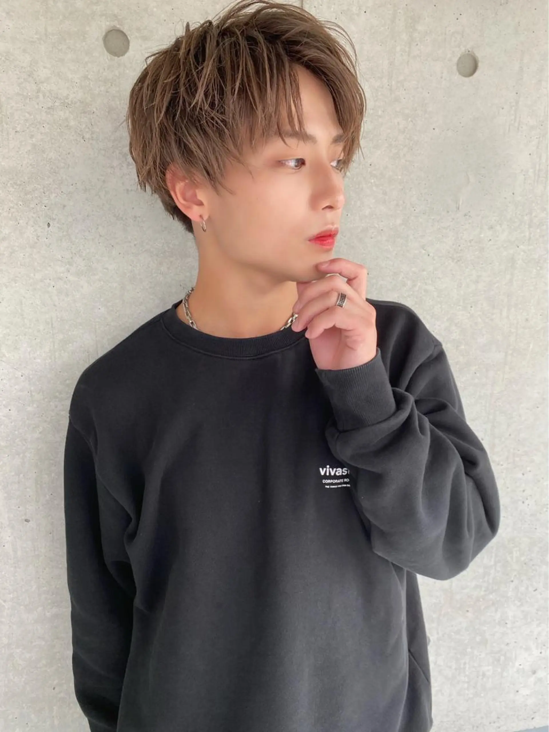 ショート カラー ヘアアレンジ メンズ ヘアカラー トリートメント ヘッドスパ ヘアセット ✨【公式】渋谷メンズ サロン BLUCK✨のヘアスタイル