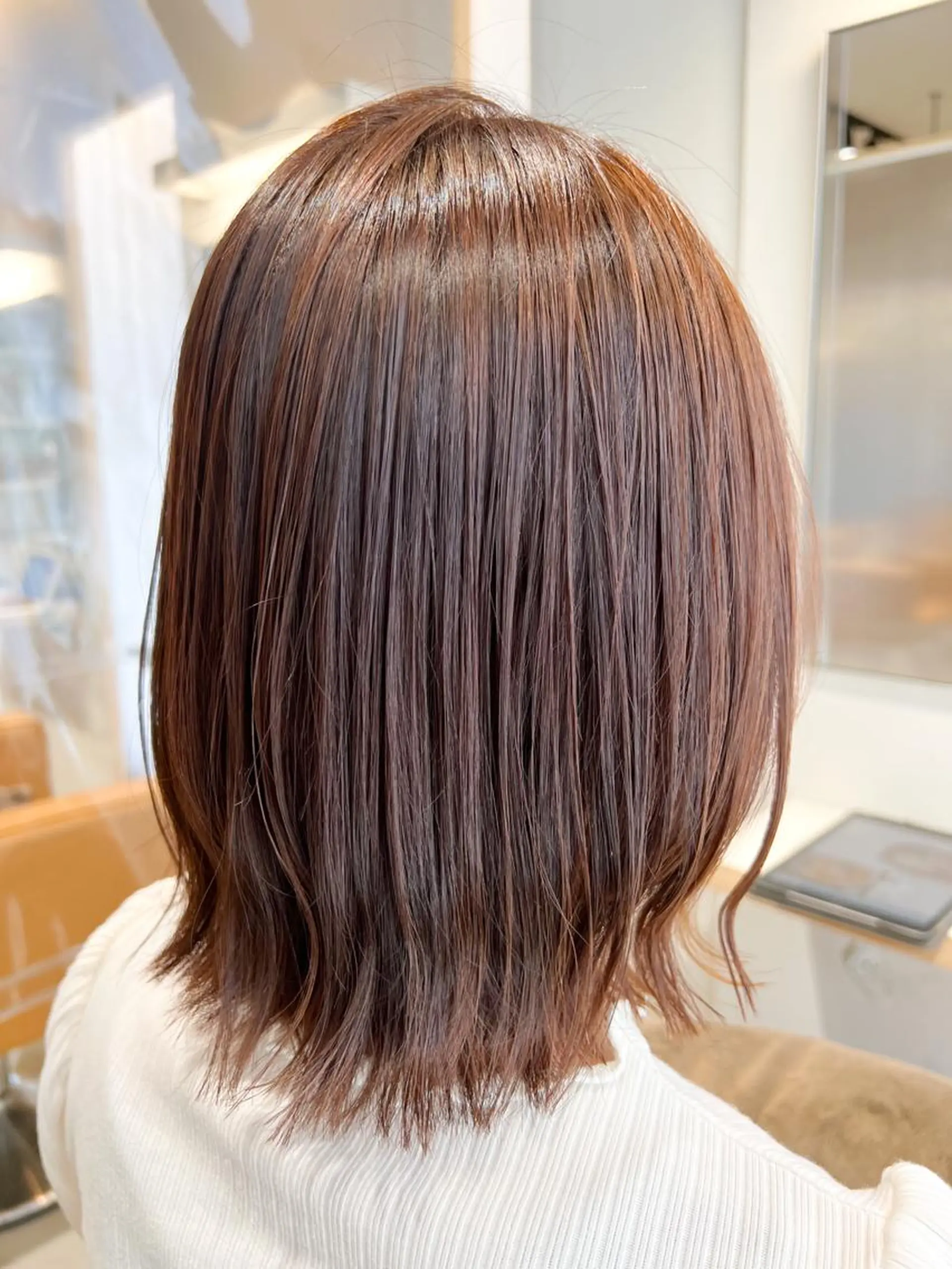 ミディアム カラー カット ヘアカラー 縮毛矯正×艶カラー /中村勇太のヘアスタイル