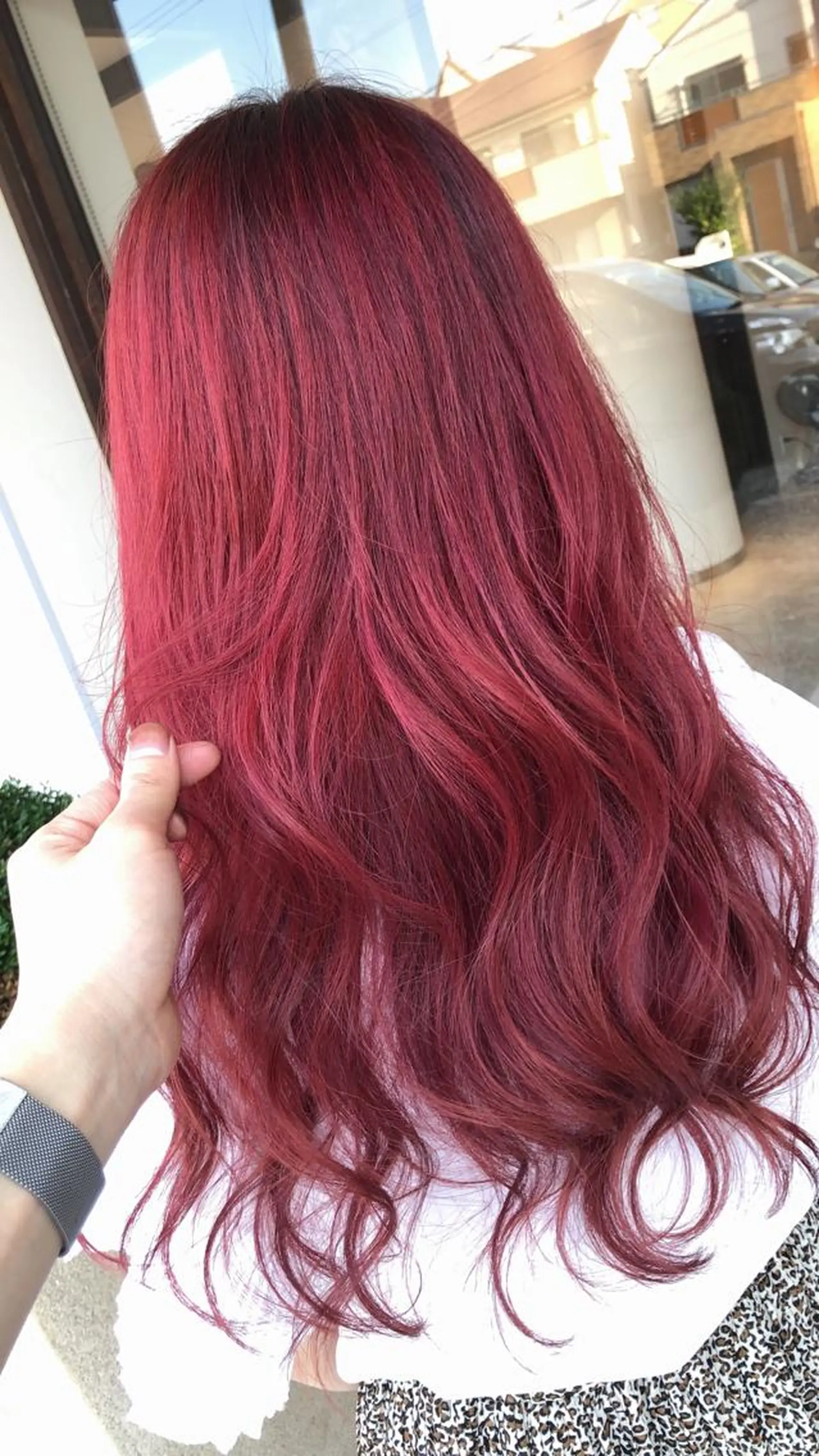 セミロング カラー パーマ ヘアアレンジ メンズ キッズ ネイル マツエク・マツパ ボルドーカラー ボルドー 圧倒的なクォリティ✨ waku 岡崎店のヘアスタイル