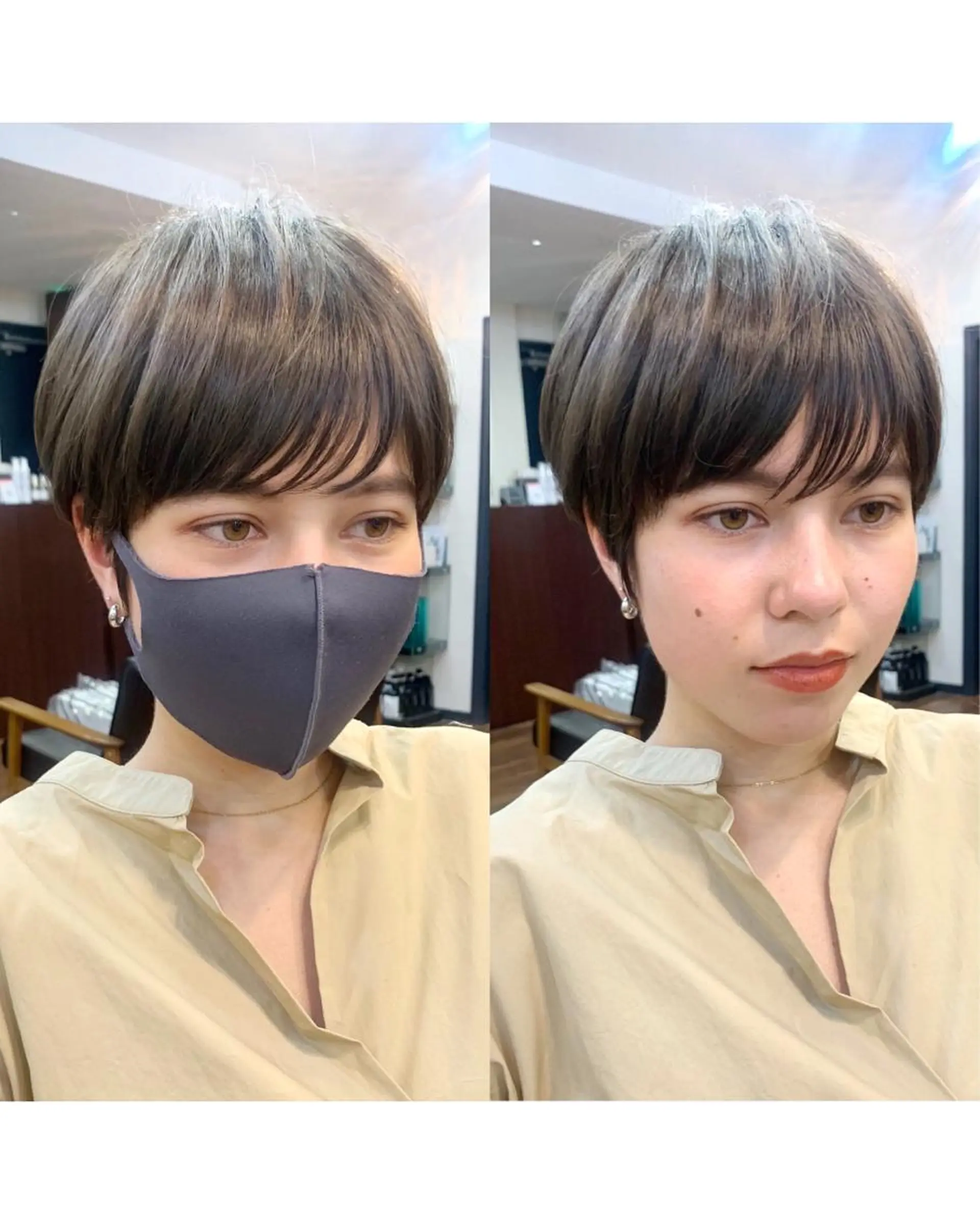 ショート カラー 縮毛矯正/ショート/ レイヤー/畑中正敏のヘアスタイル