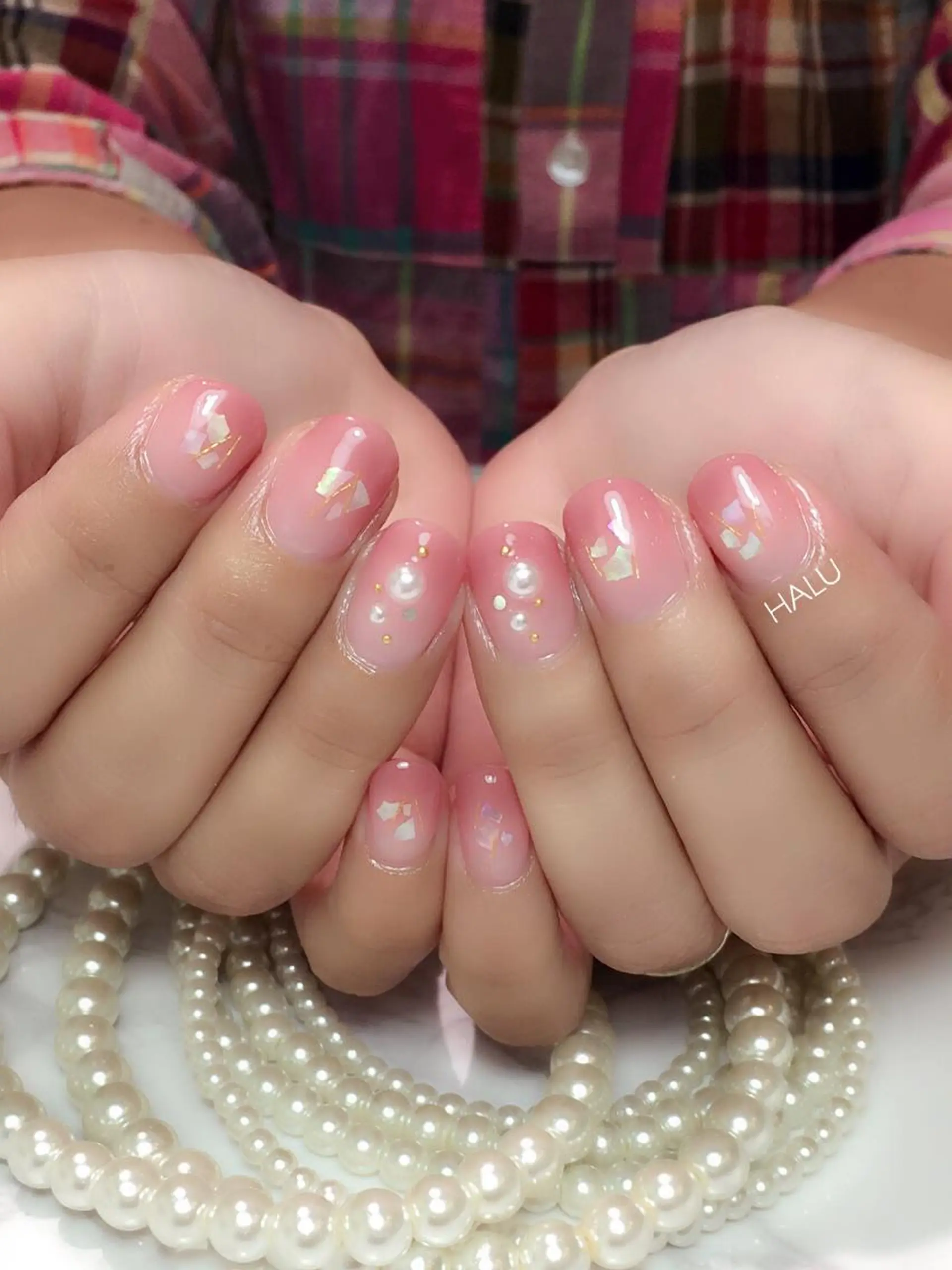 ネイル グラデーション ピンク HALU ハルのネイルデザイン