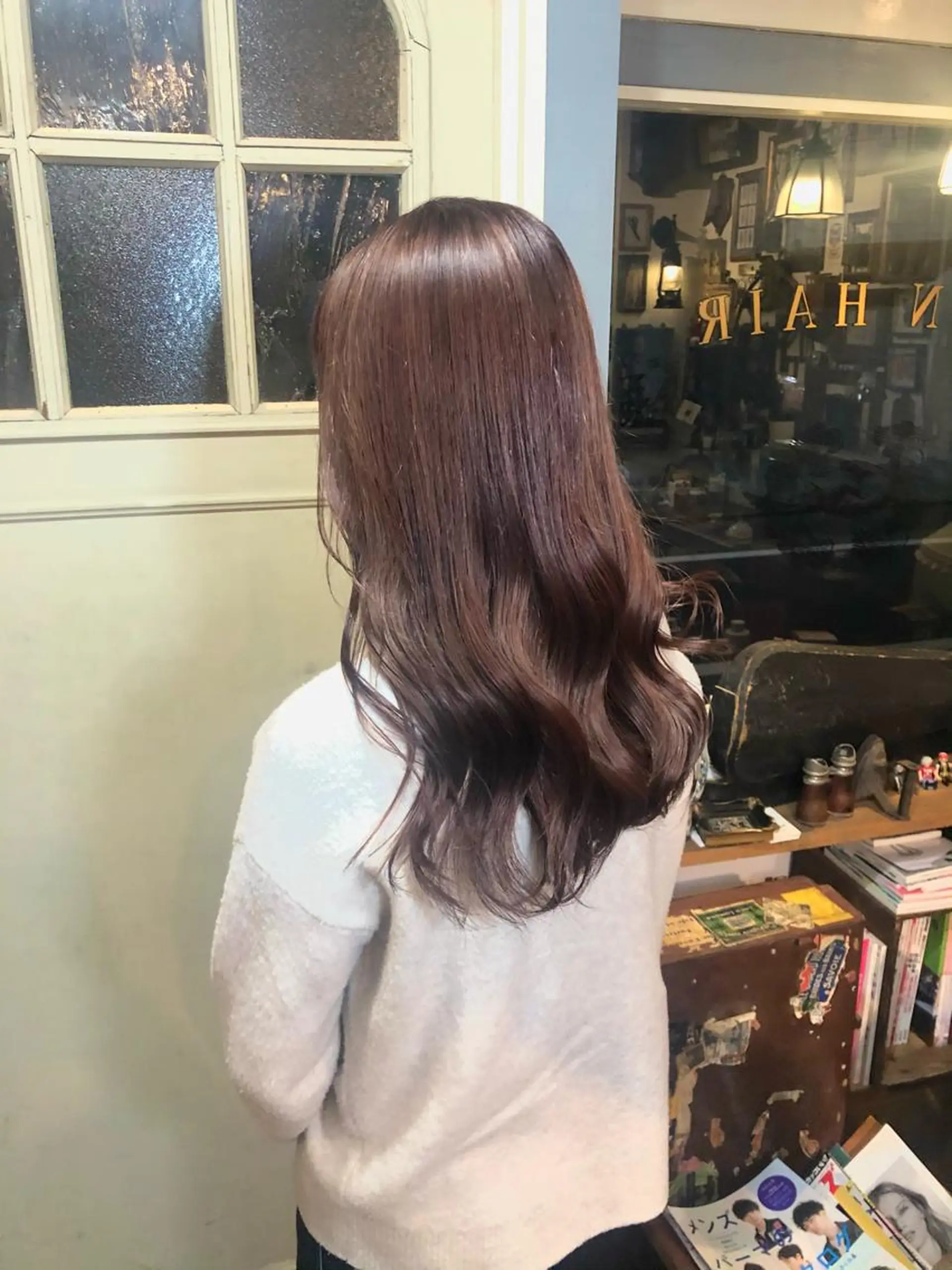 ロング AYANO ／レイヤー／オリーブのヘアスタイル