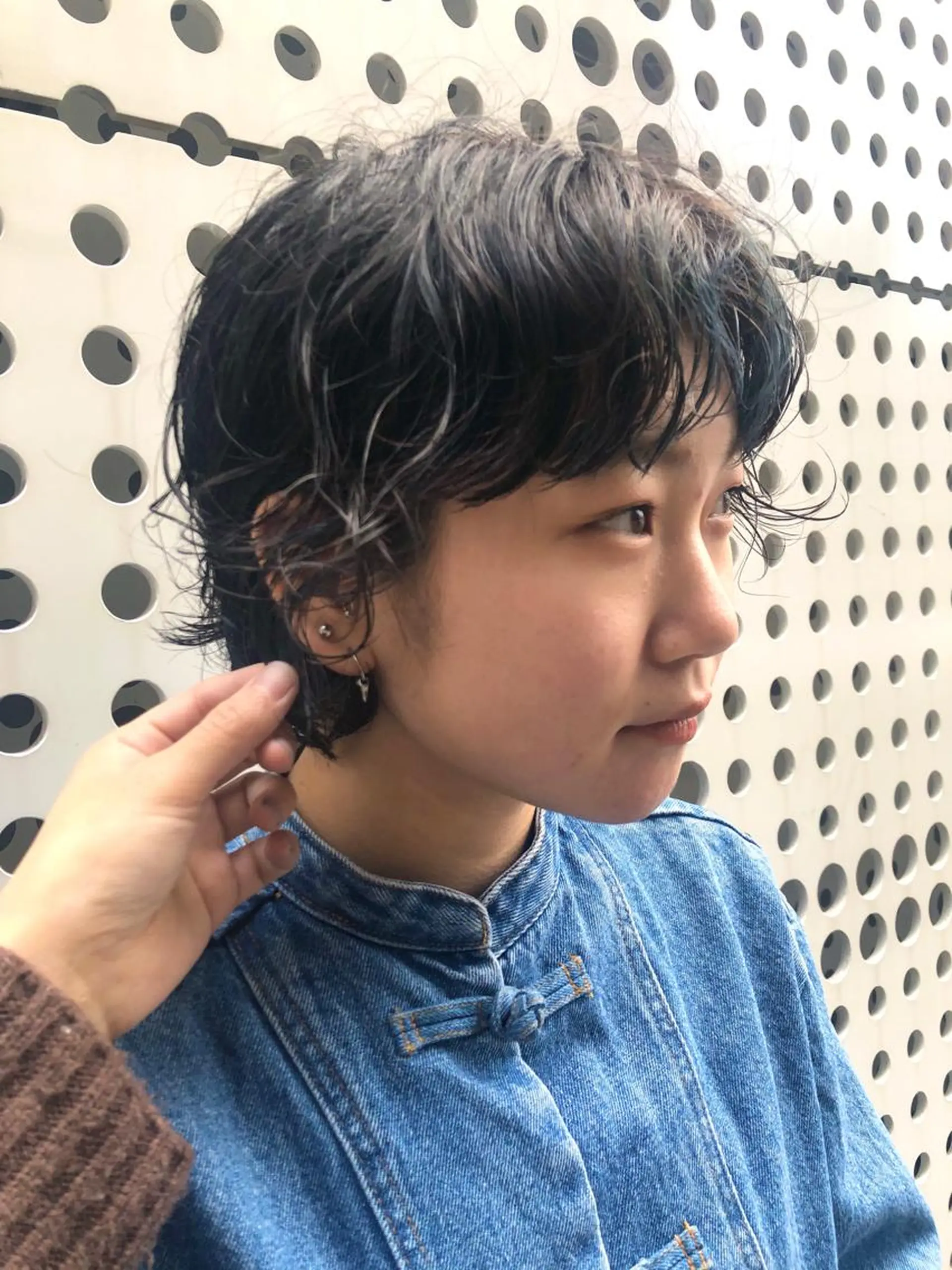 ショート カラー パーマ ショートボブ ハンサムショート ブリーチ ブルーカラー ケアブリーチ ショート/パーマ/ カラー/FUKOのヘアスタイル