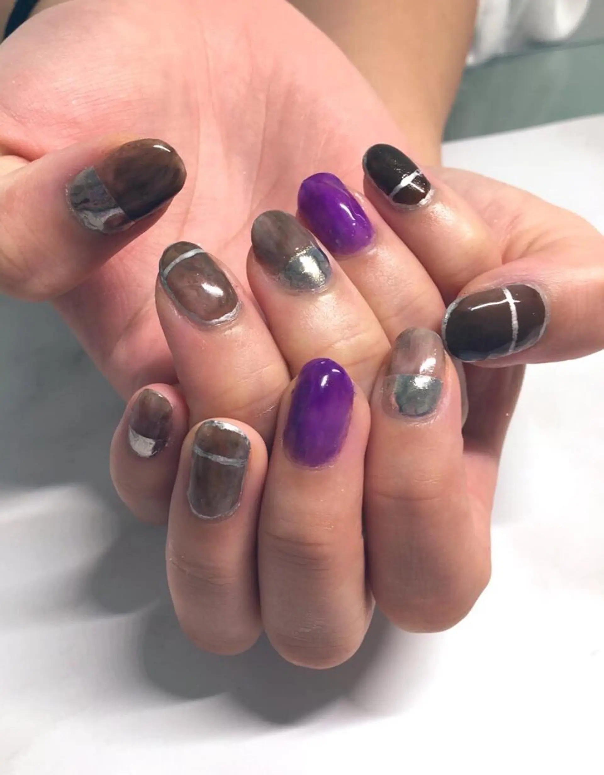 ネイル ミラーネイル ニュアンスネイル ディアマンテ𓏸𓈒 フェイシャル/ネイルのエステ・リラクイメージ