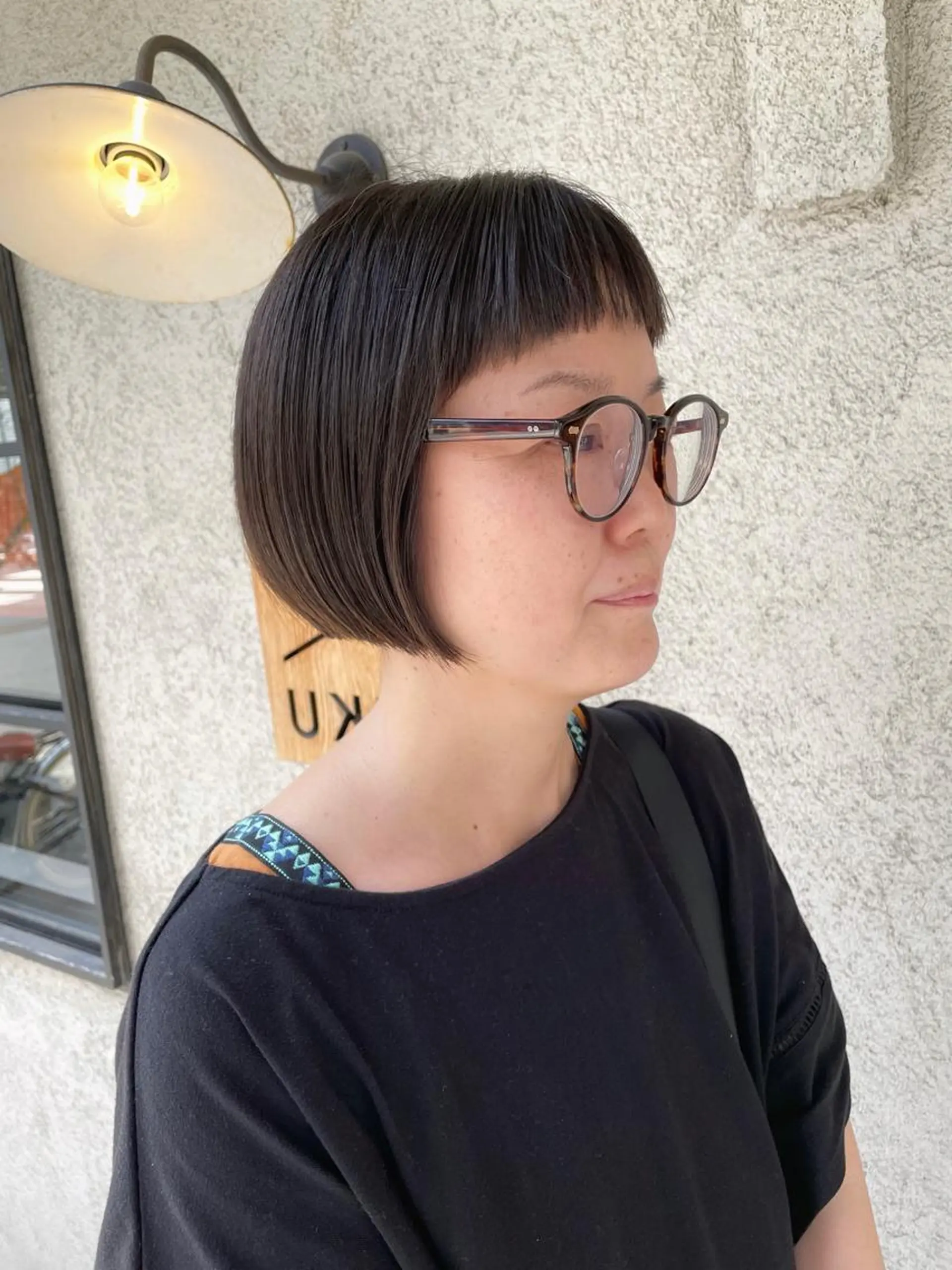 ショート 切りっぱなしボブ ボブ カット 野間 祐哉のヘアスタイル