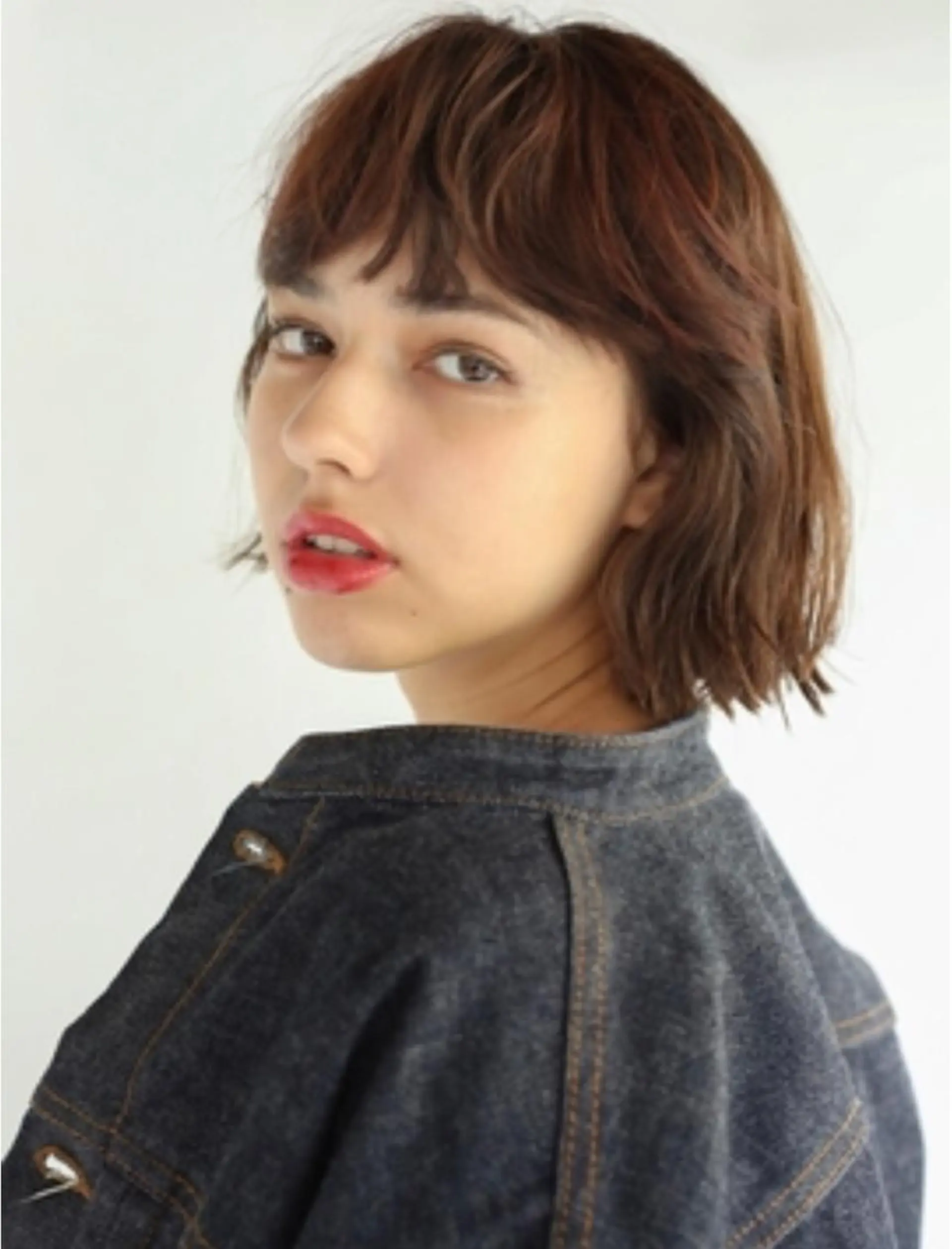 ショート カラー ヘアカラー トリートメント ボブ／レイヤー／艶 🦕risa  森下のヘアスタイル