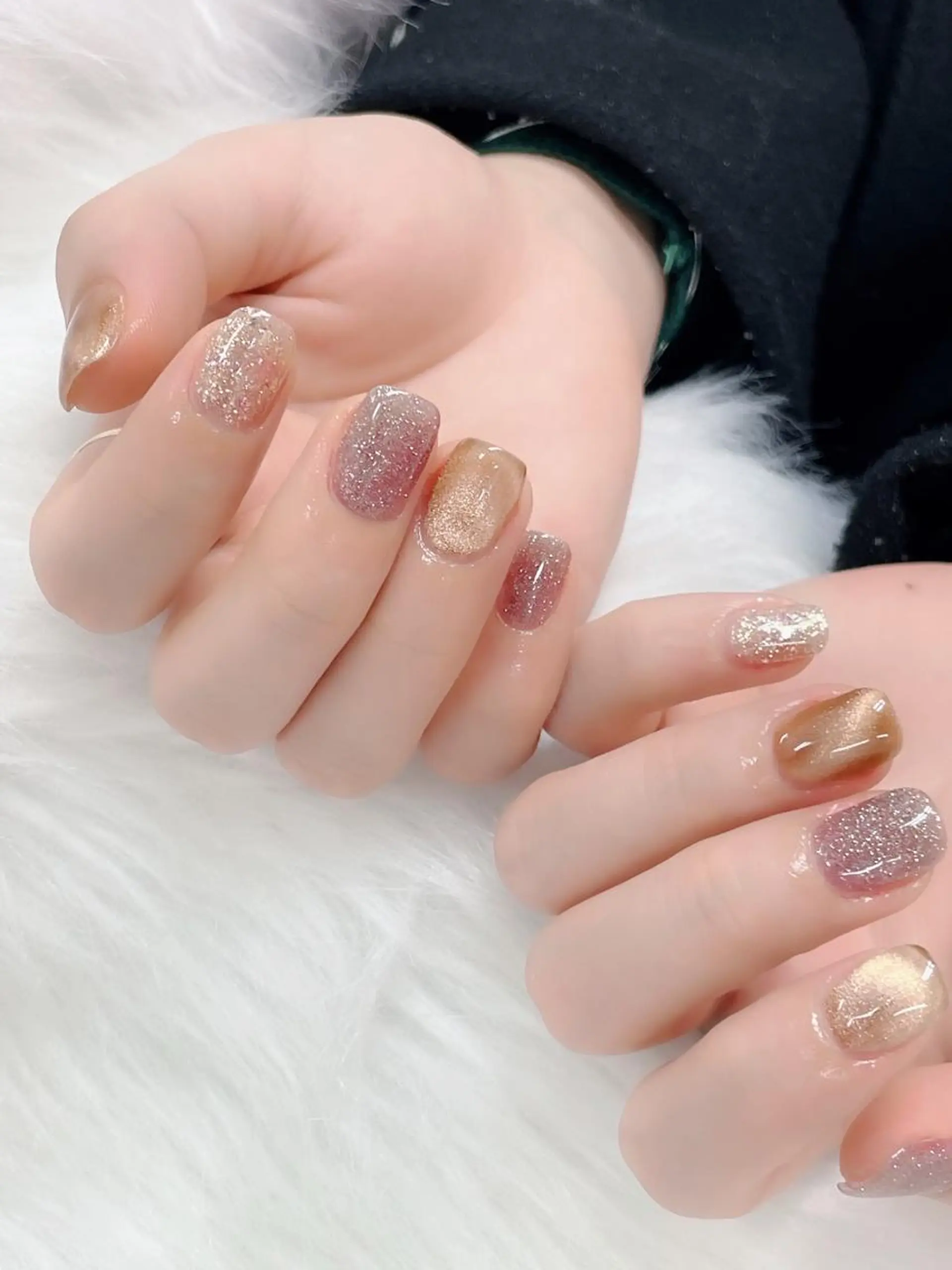 ネイル アートネイル 長さ出し フレンチネイル ジェルネイル 韓国ネイル Anh 高田馬場のネイルデザイン