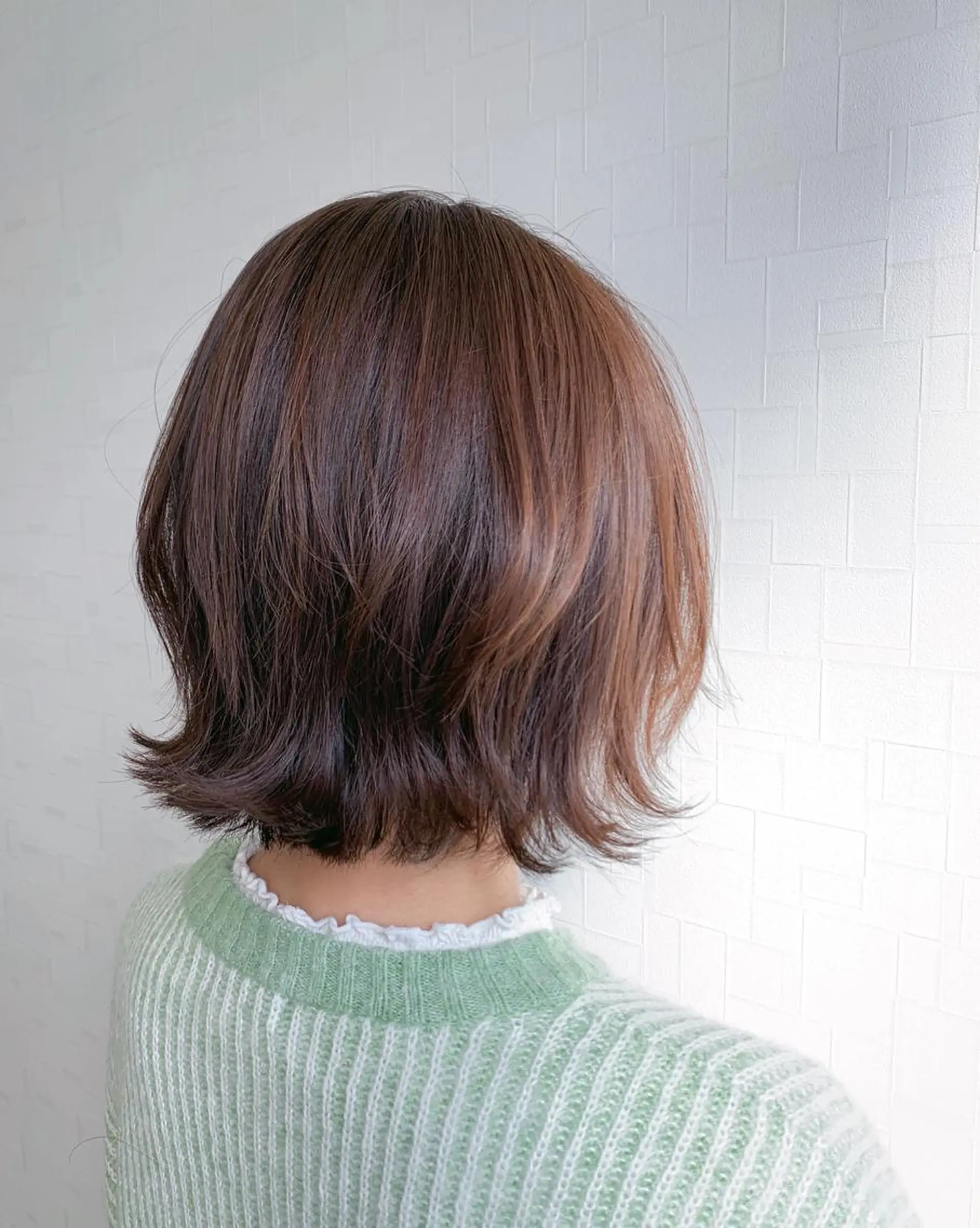 ミディアム ナガサカ サチのヘアスタイル