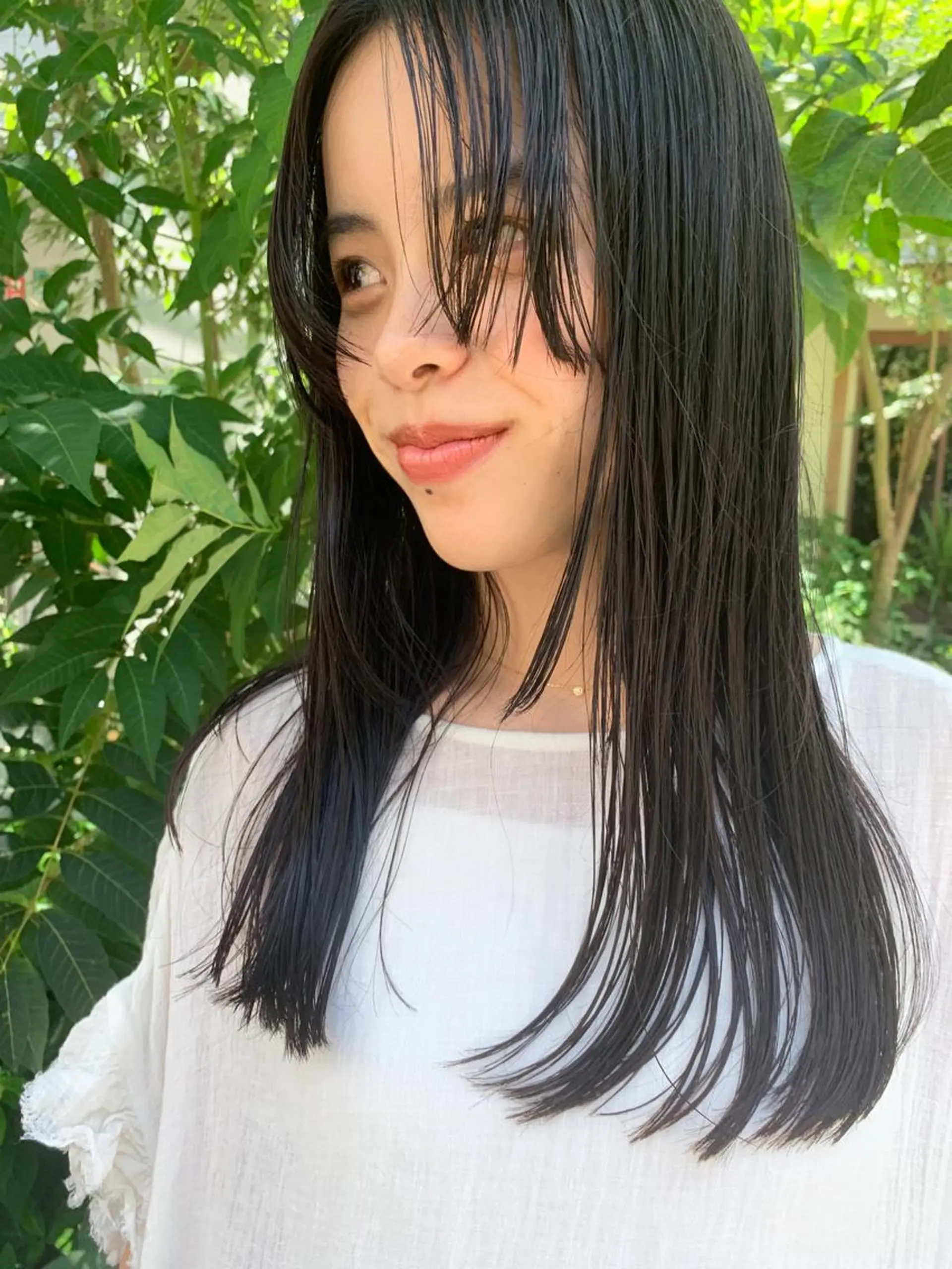 ロング 切りっぱなしボブ ボブ くせ毛 レイヤーカット ロング Spiel KOMOのヘアスタイル