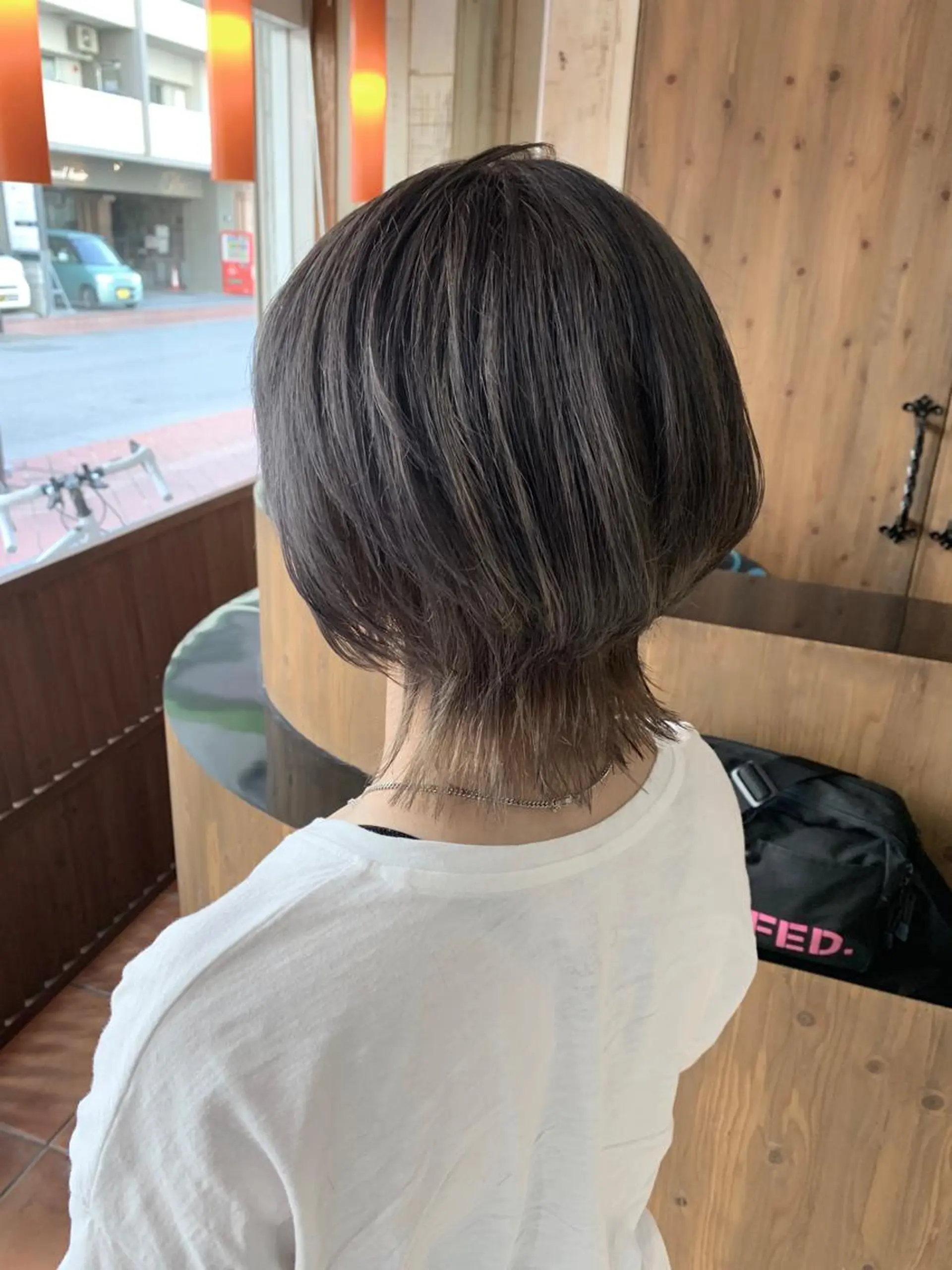 ショート カラー ヘアアレンジ アッシュ アッシュグレー ウルフカット VIM hairおもろまち店のヘアスタイル