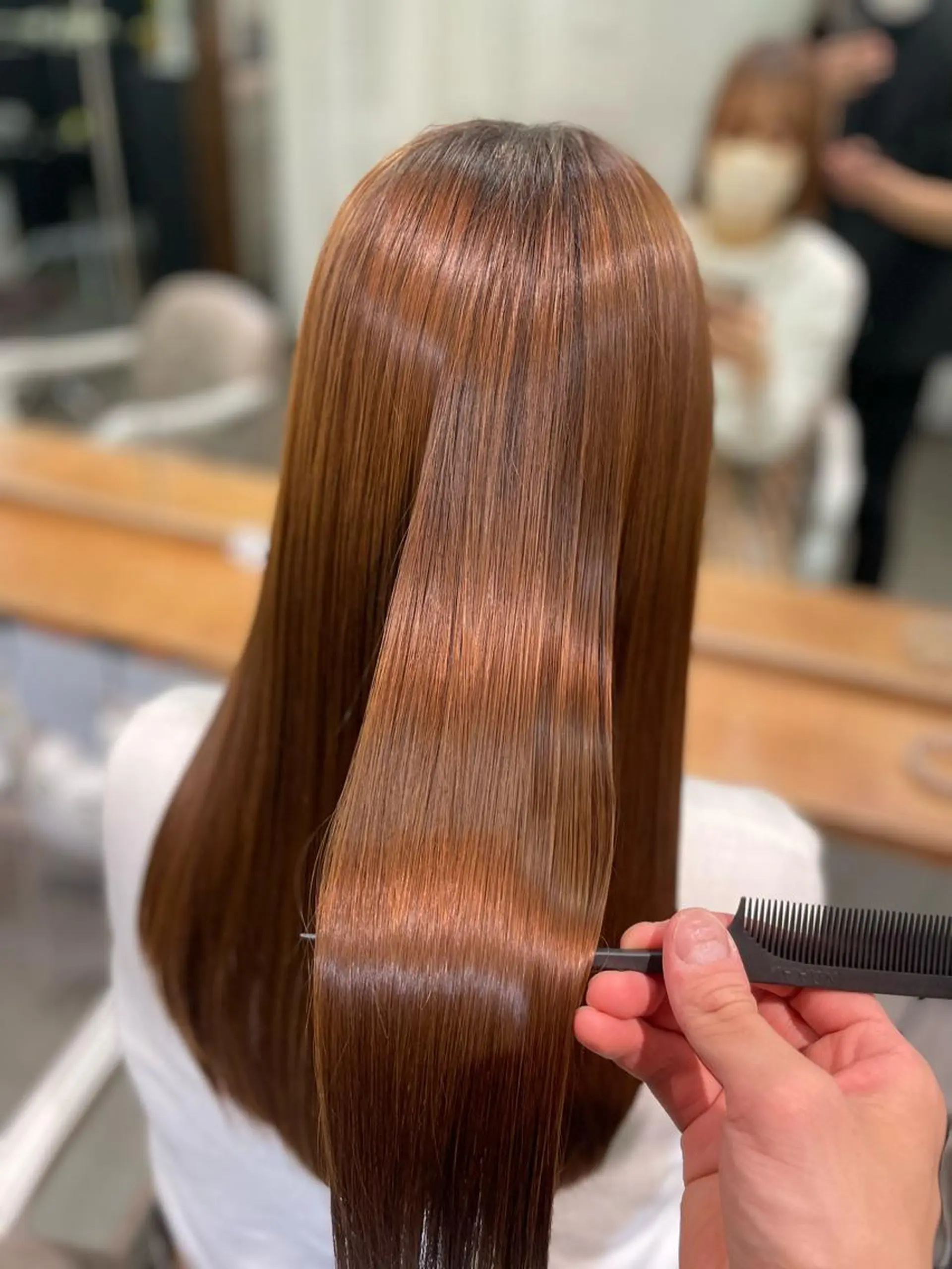 ロング カラー レイヤー/艶カラー /韓国ヘア/高松のヘアスタイル