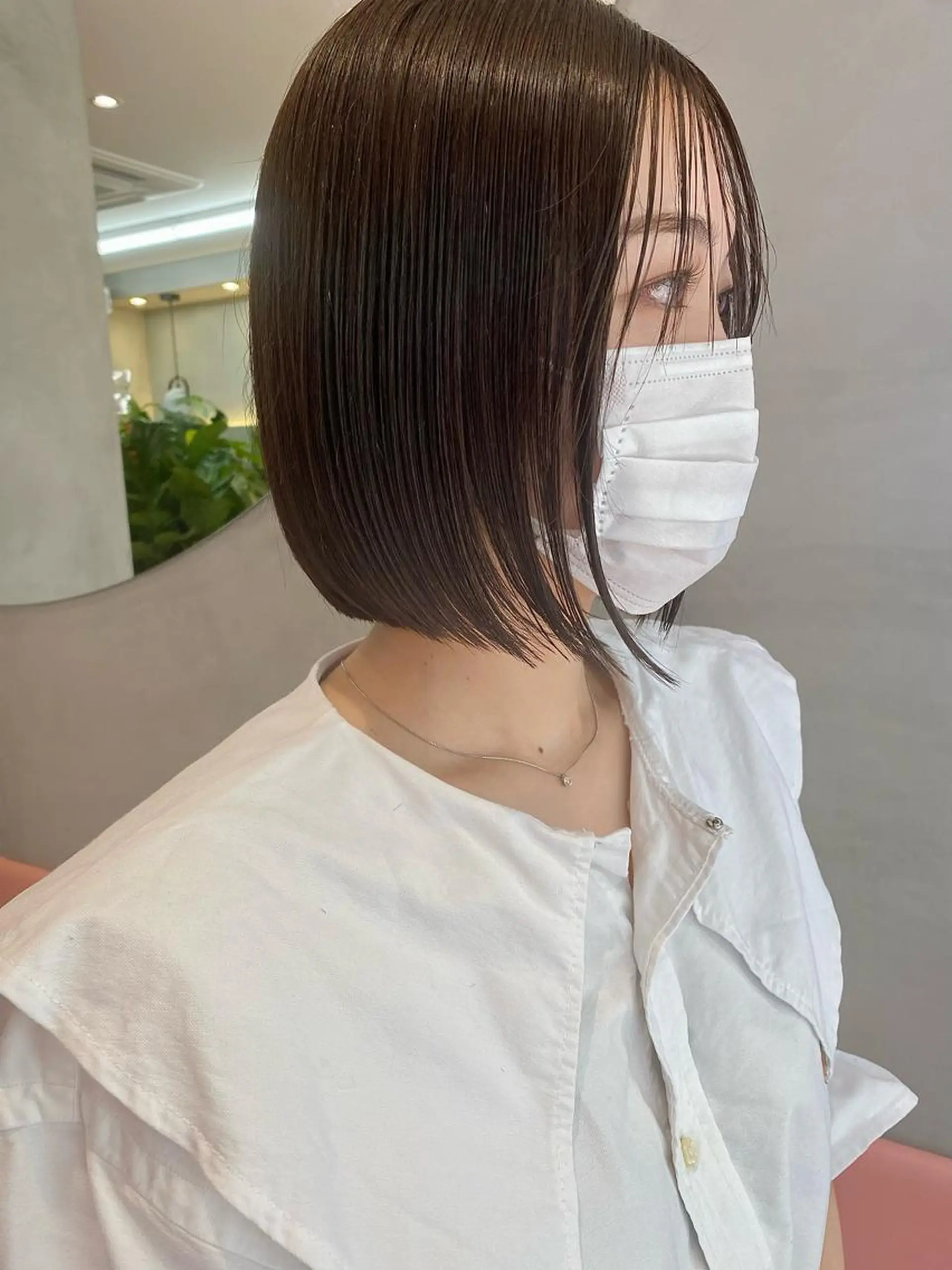 ミディアム カラー 顔周り/ブリーチなし /縮毛矯正🫧伊勢のヘアスタイル