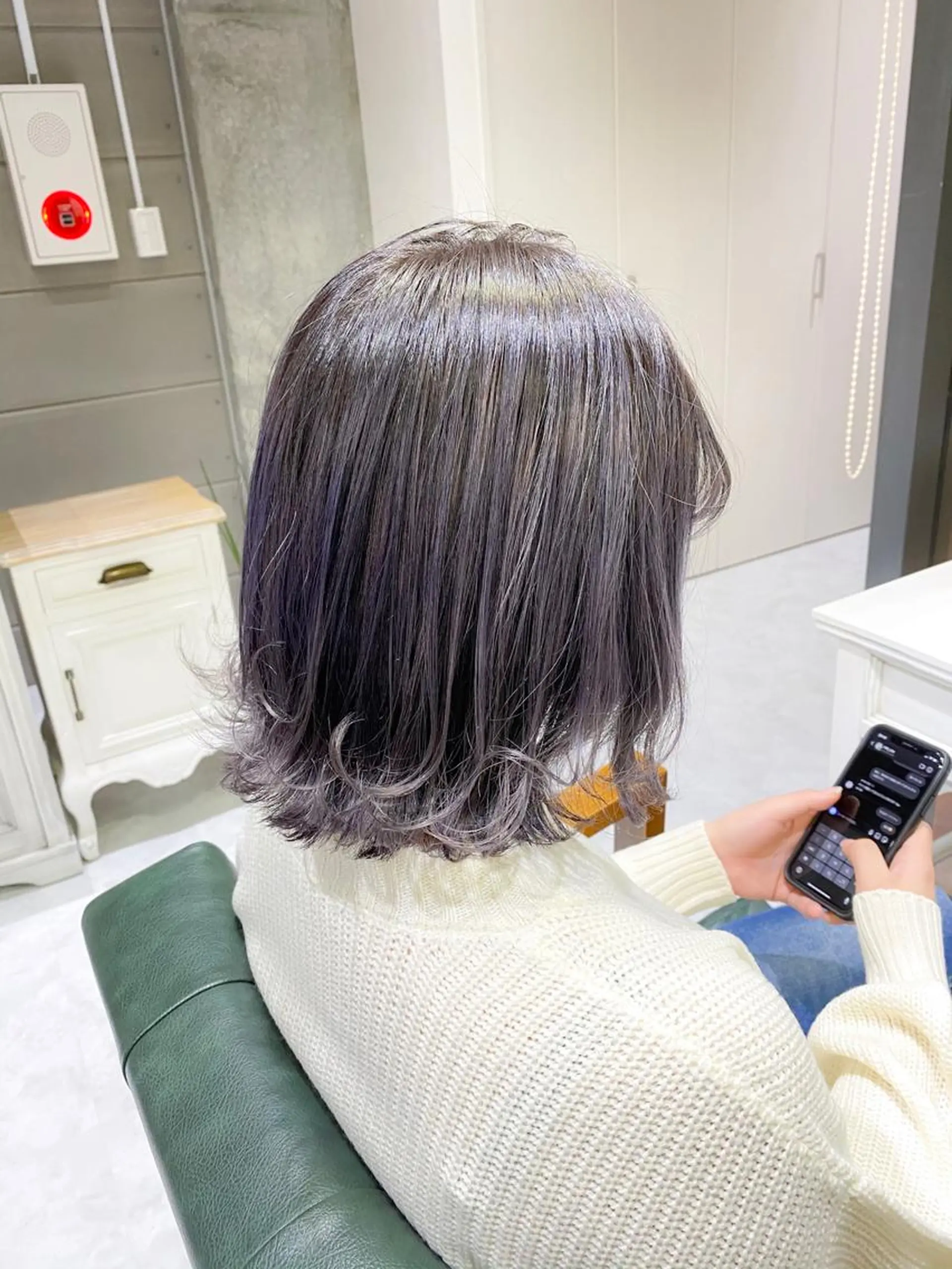 ショート カラー ヘアアレンジ ブルーカラー ブルーバイオレット バイオレットカラー ボブ モテ髪透明感❤️ デイズヘアカラーのヘアスタイル