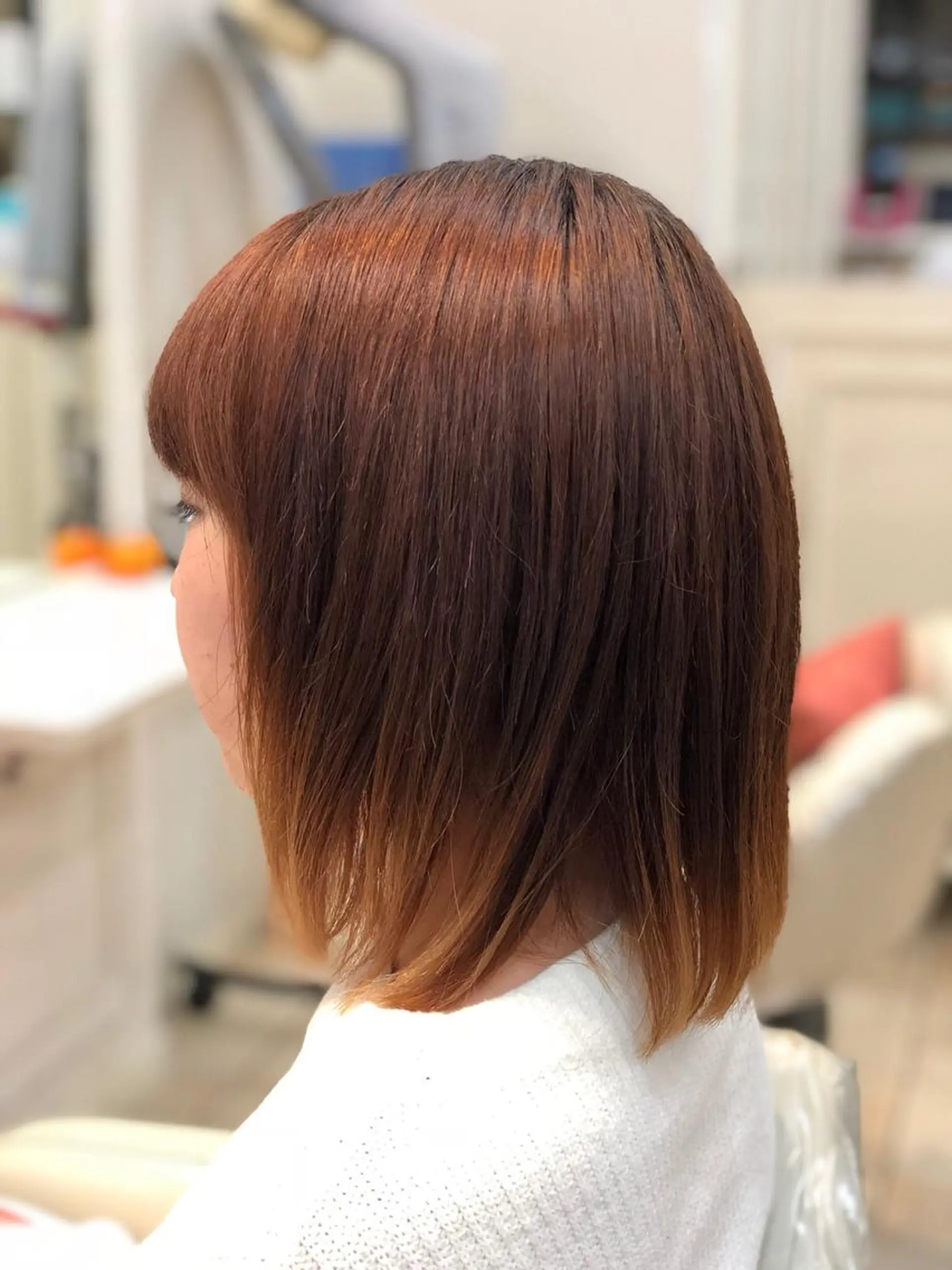 ミディアム パーマ 髪質改善 縮毛矯正 カット 縮毛矯正 トリートメント ダメージレス 桧山店長のヘアスタイル