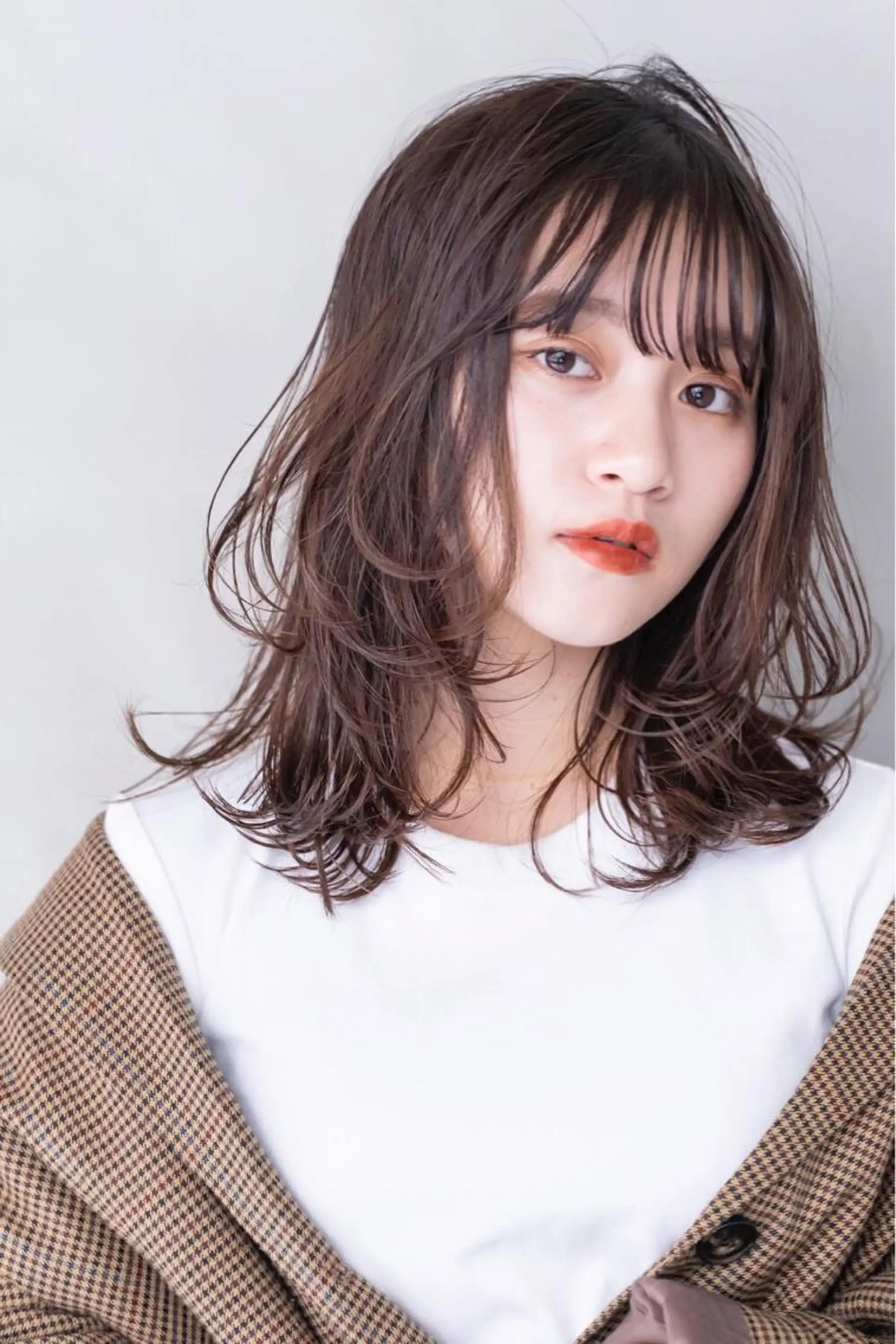 ミディアム カラー 艶髪/レイヤーカット /髪質改善/清水のヘアスタイル