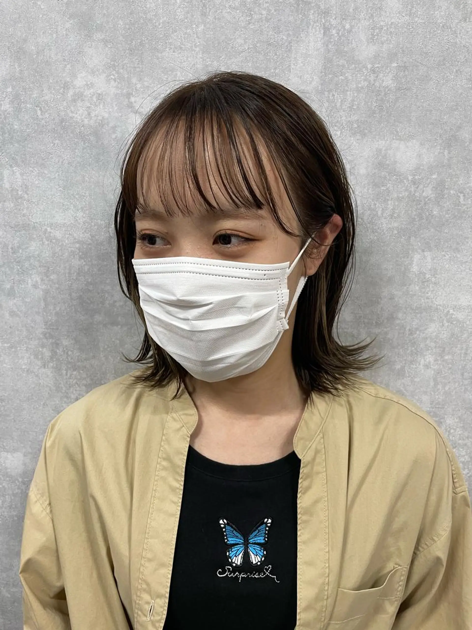 ミディアム 切りっぱなしボブ ショートボブ ミディアムパーマ ミストバング ボブ C’LD hair  produce /シールドヘア所属・モテ髪/ボブ/ショー ト/アダチフウトのヘアスタイル