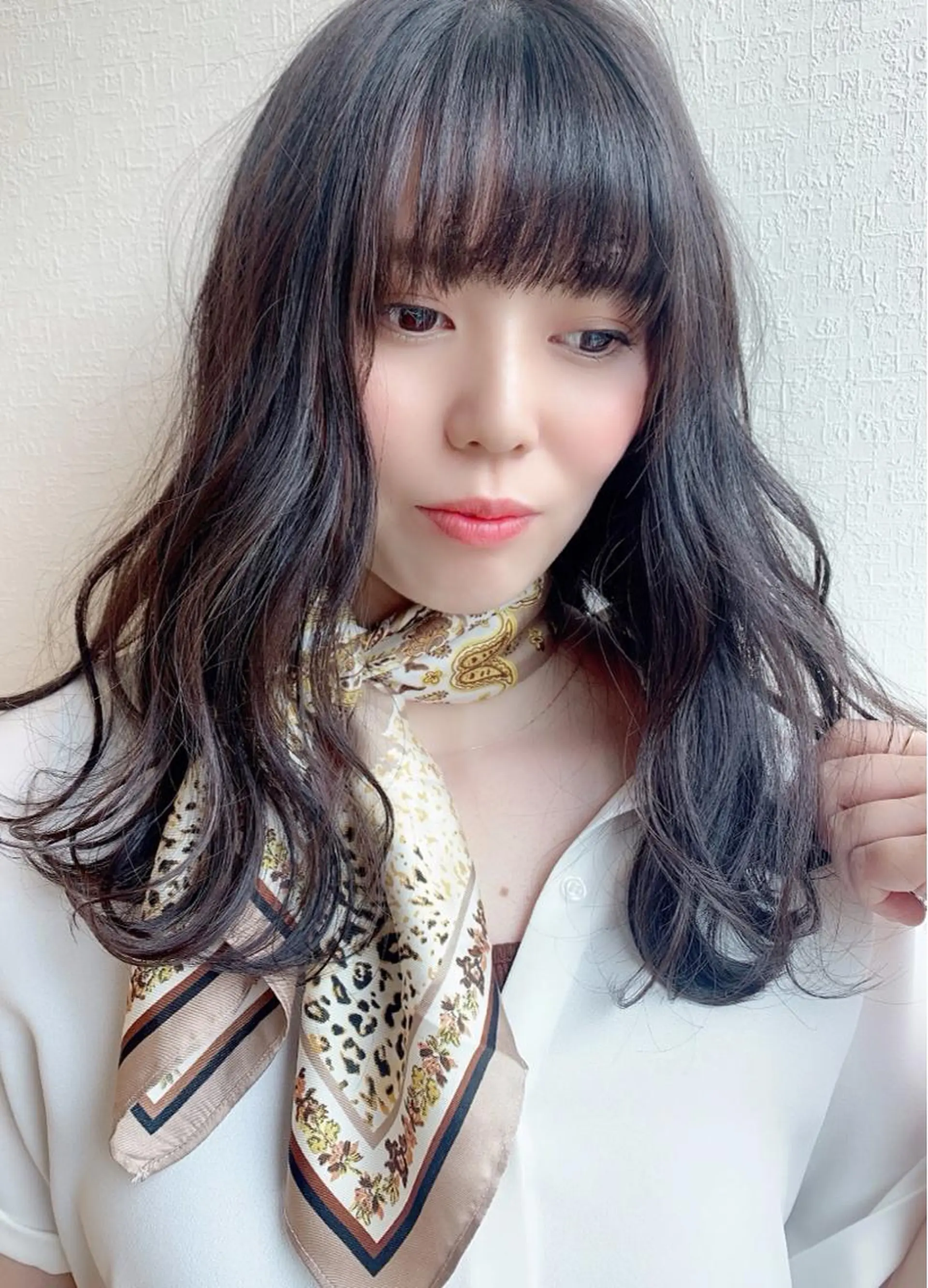 セミロング カット ヘアカラー flat所属・今井 はるかのヘアスタイル