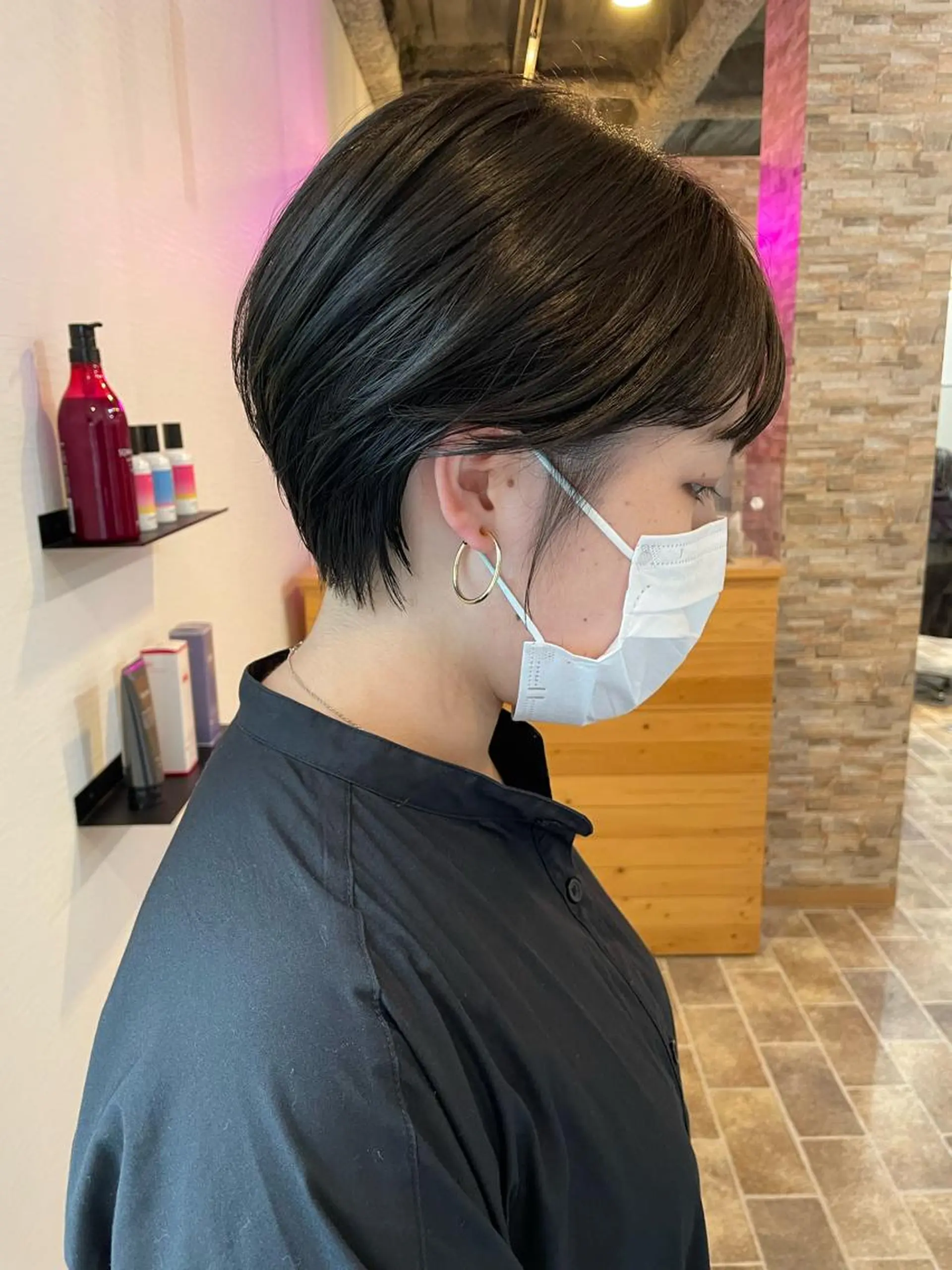 ショート カラー 丸みショート ショートヘア カット ヘアカラー YUI/ ブリーチカラー🌷のヘアスタイル