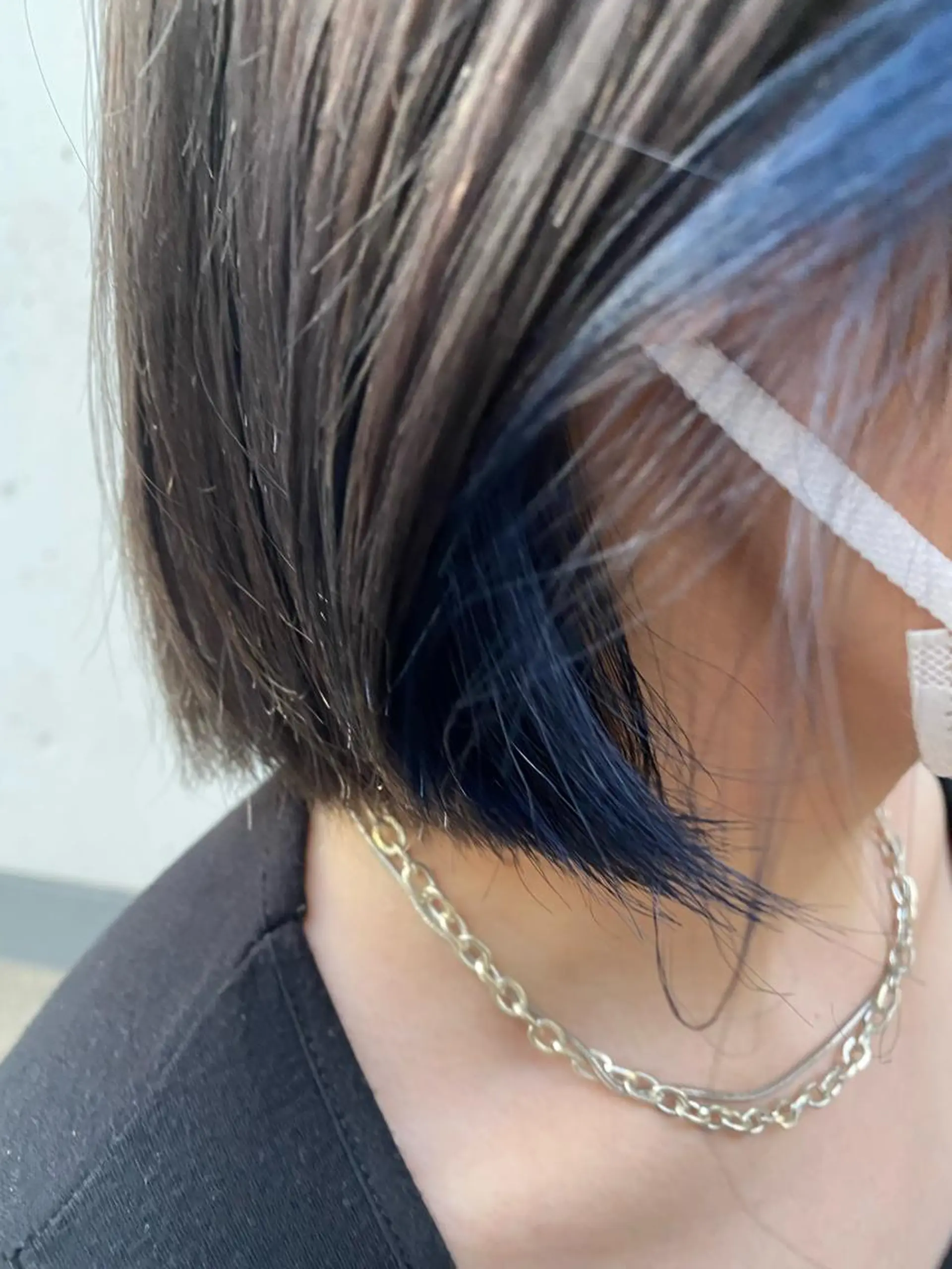 ショート カラー ミストバング ブルーカラー  フェイスフレーミング ハイトーンカラー お任せヘア☘️☘️ 及川渚のヘアスタイル