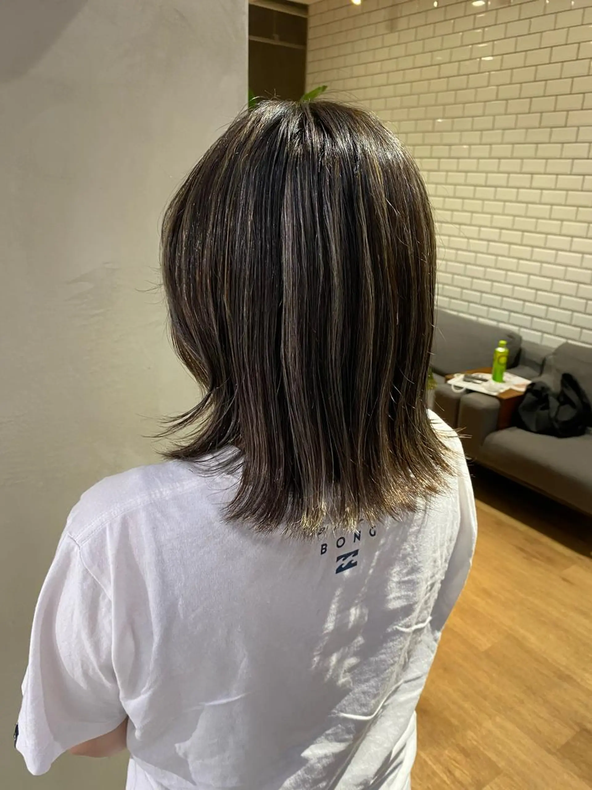 ミディアム カラー アカリ /パーマスタイルのヘアスタイル