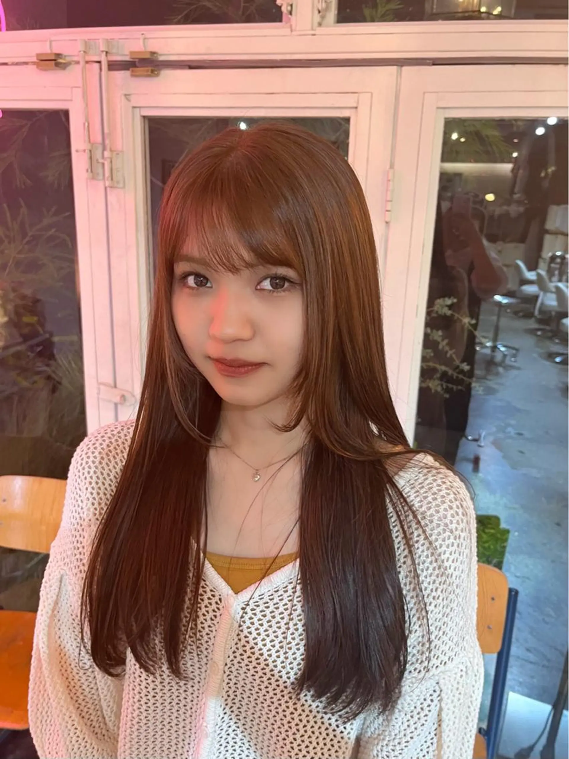 ロング アッシュ アッシュブラウン Junmi/ﾁｶｼﾂ /堀江のヘアスタイル