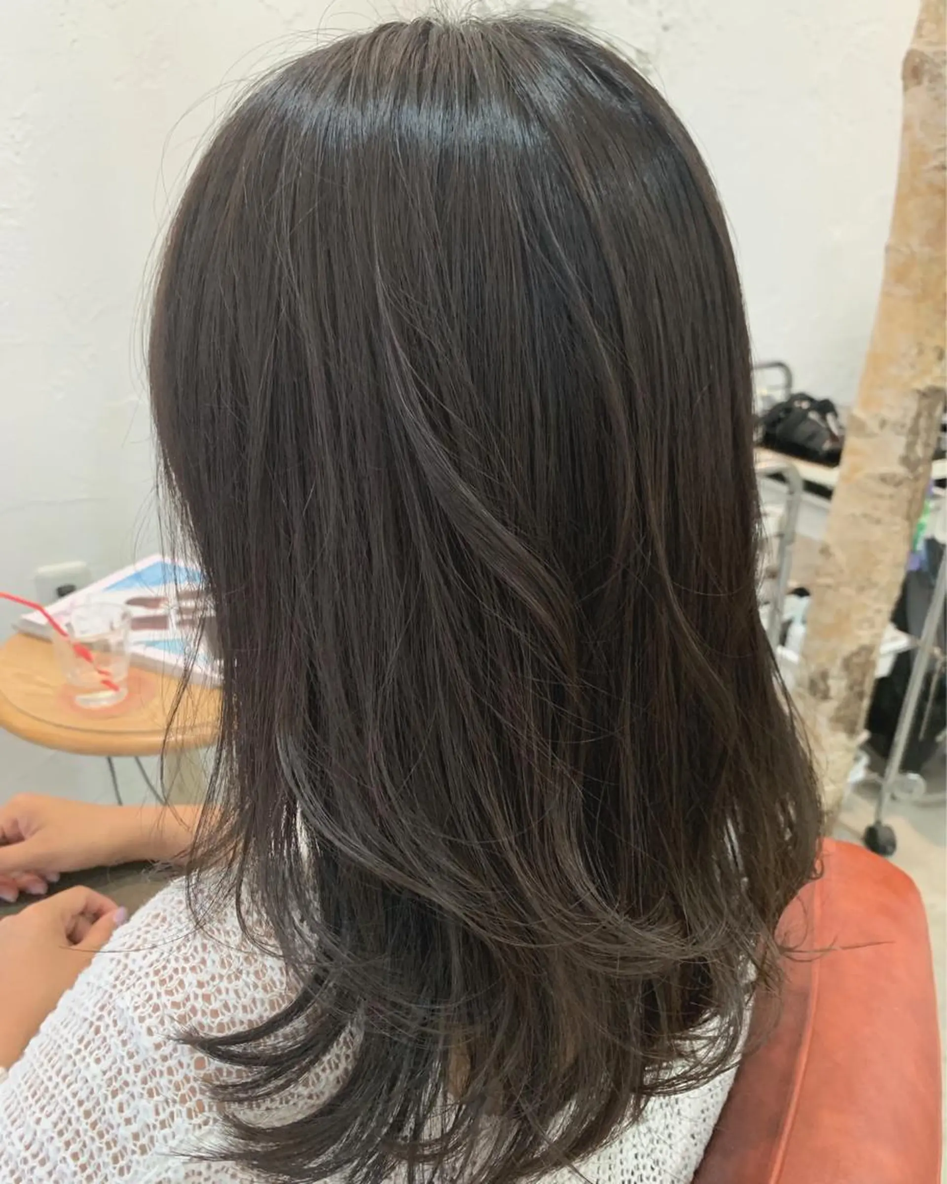 セミロング カラー カット ヘアカラー fio マナミのヘアスタイル